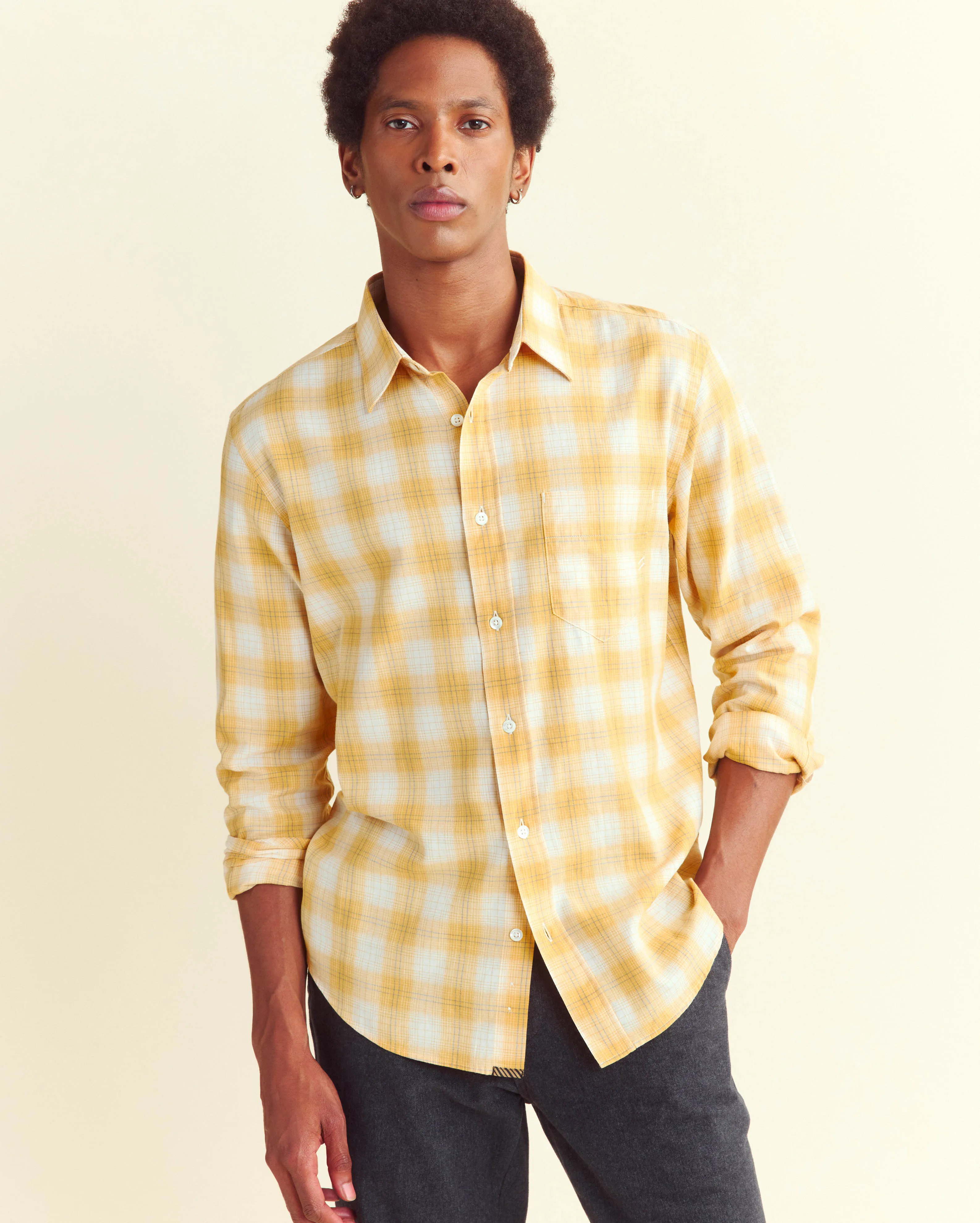 Bold Shadow Plaid Cypress Shirt sold by Billy Reid product image thumbnail 2