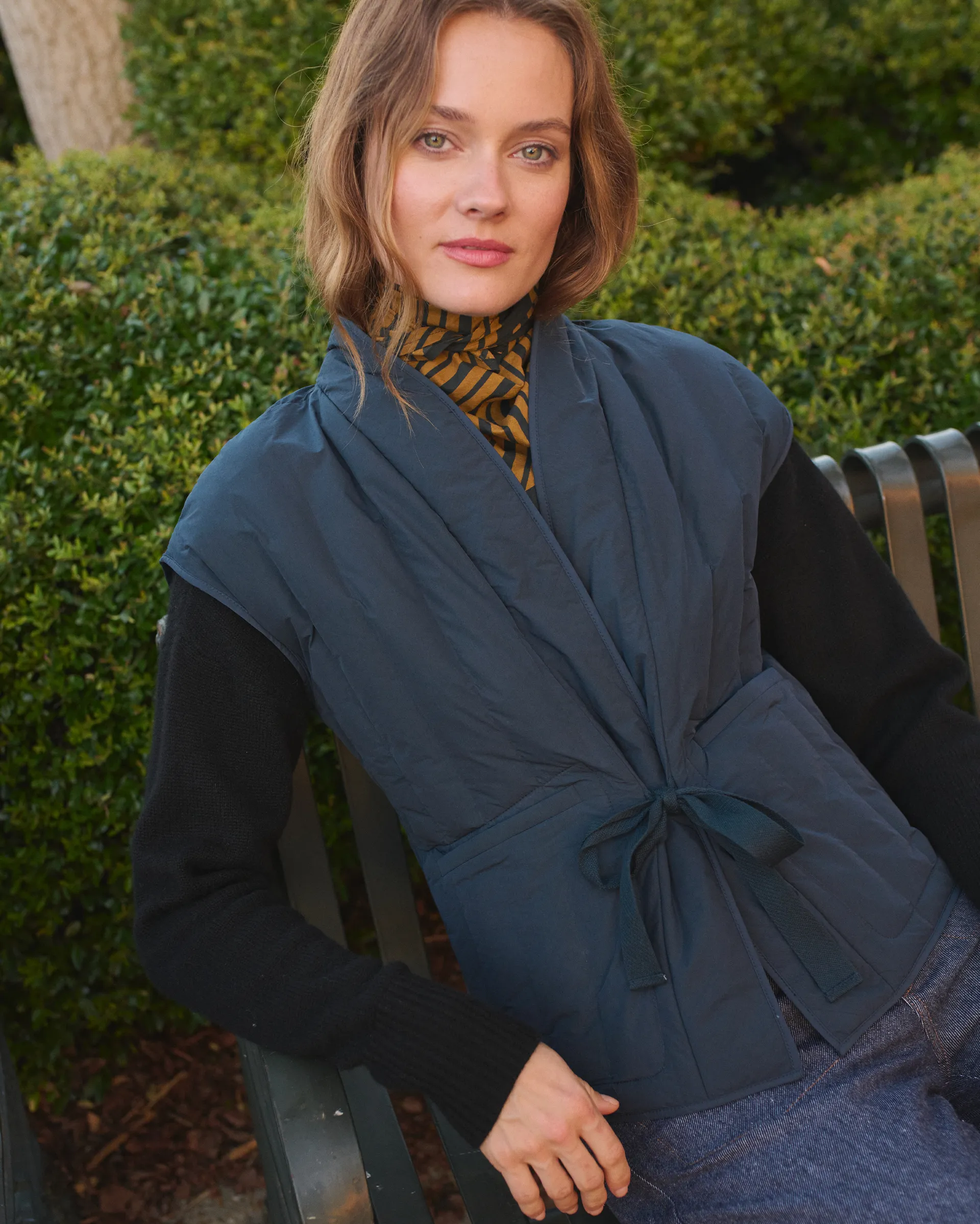 Tie Front Quilted Vest sold by Billy Reid product image thumbnail 2