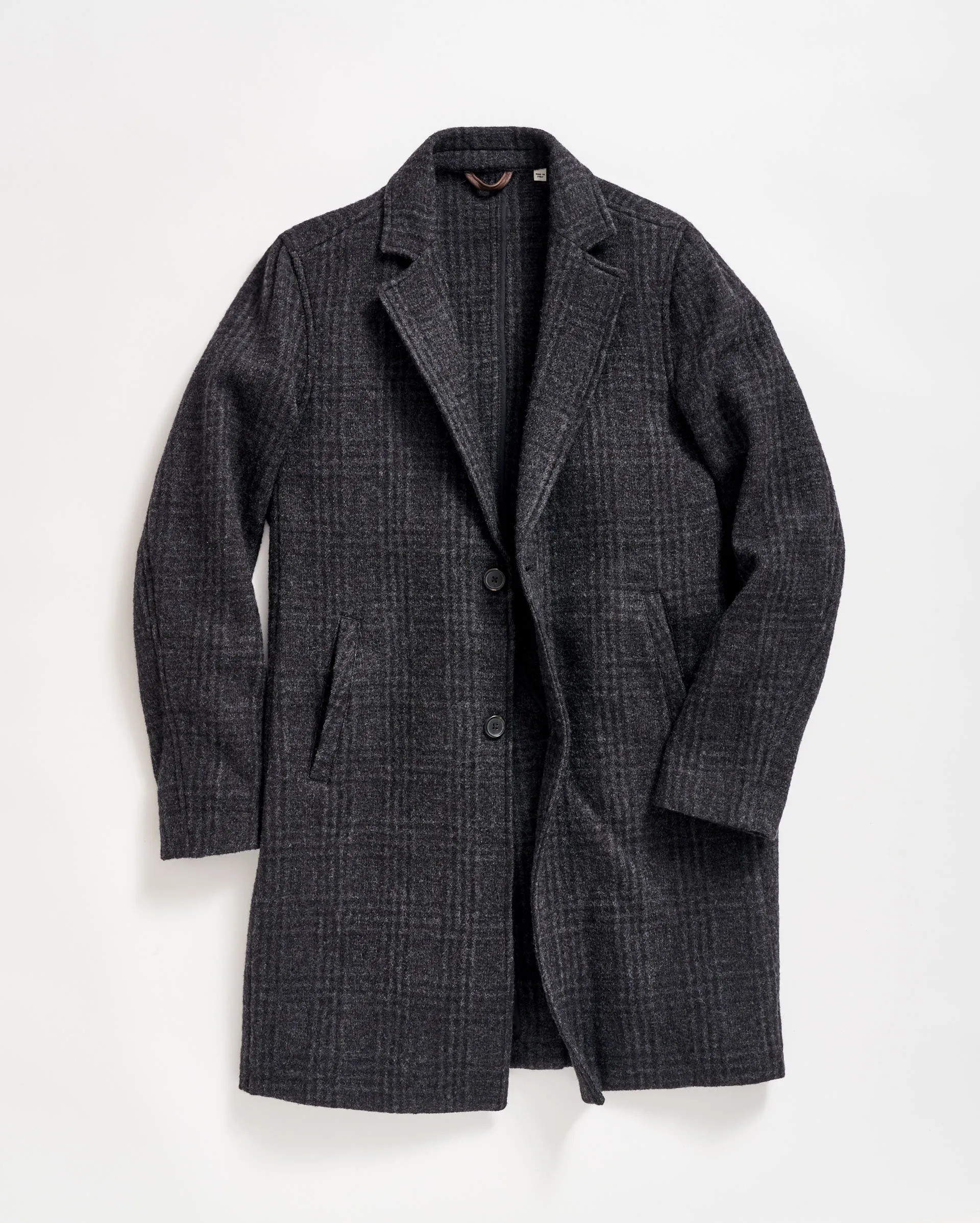 Subtle Plaid Boiled Wool Jordan Coat sold by Billy Reid