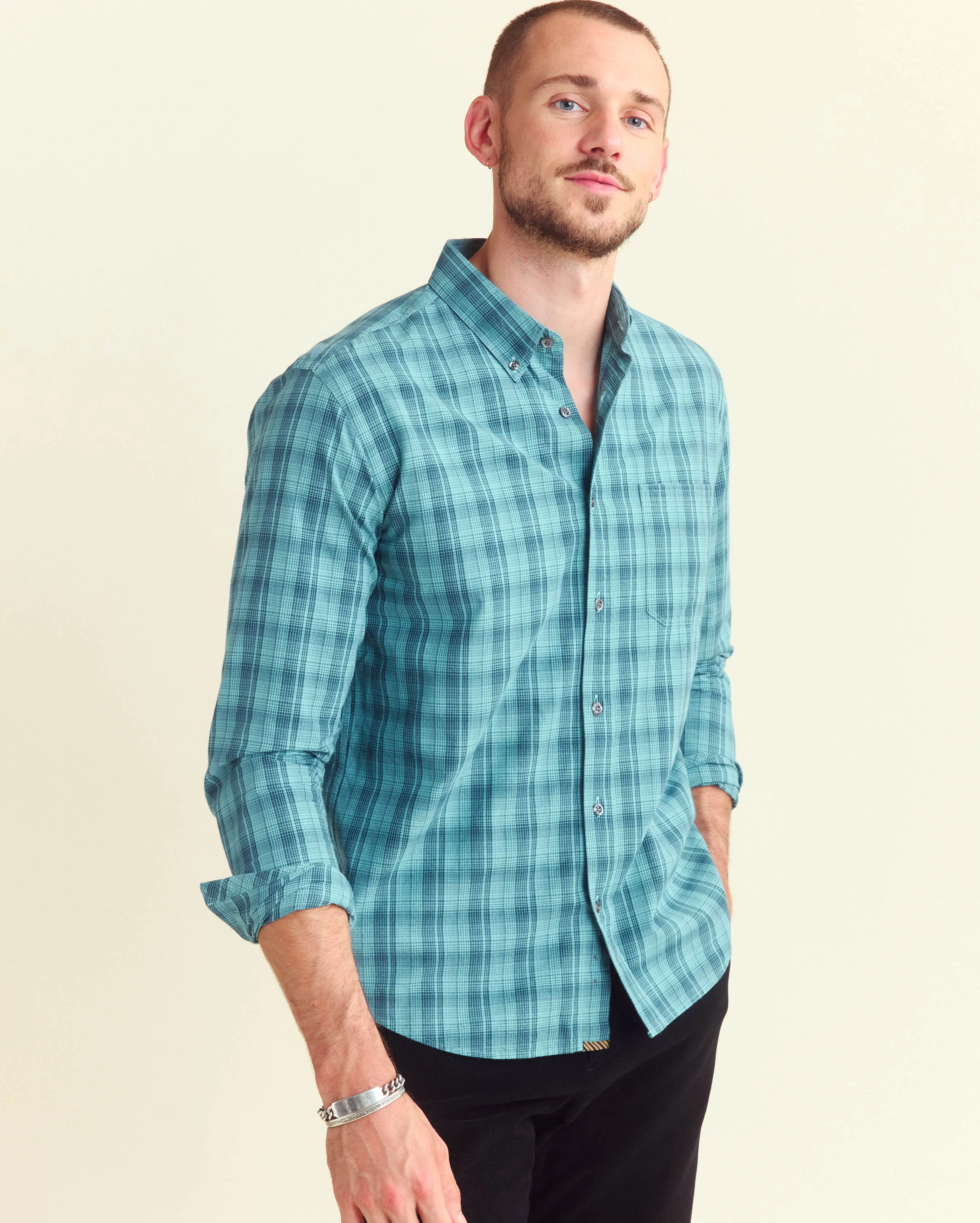Shadow Plaid Tuscumbia Shirt Button Down sold by Billy Reid product image thumbnail 2
