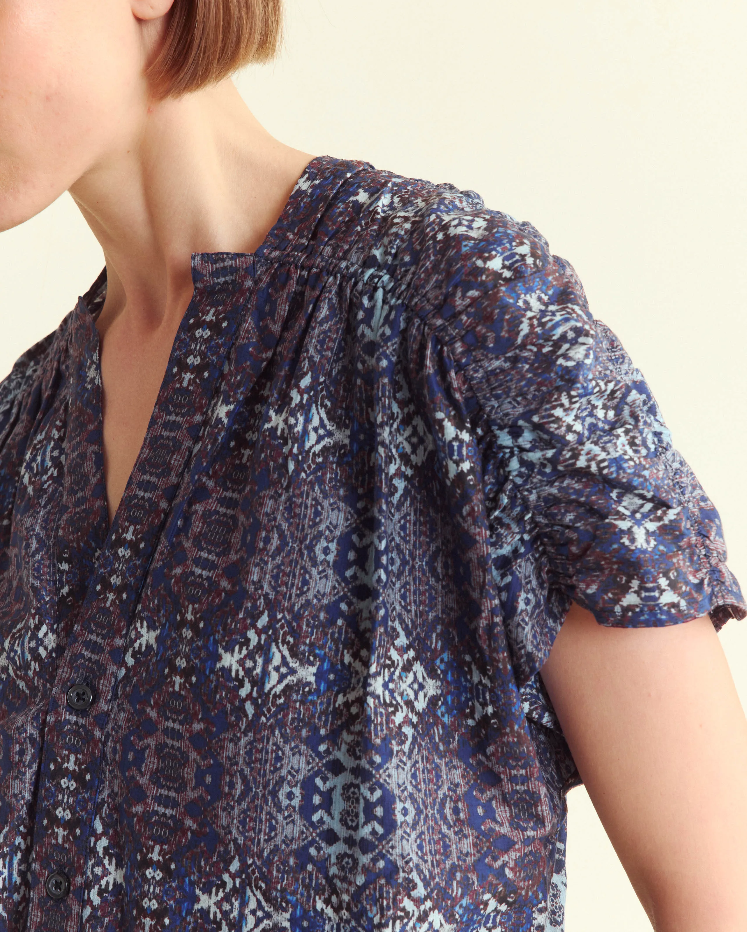 Printed Button Front Blouse sold by Billy Reid product image thumbnail 3