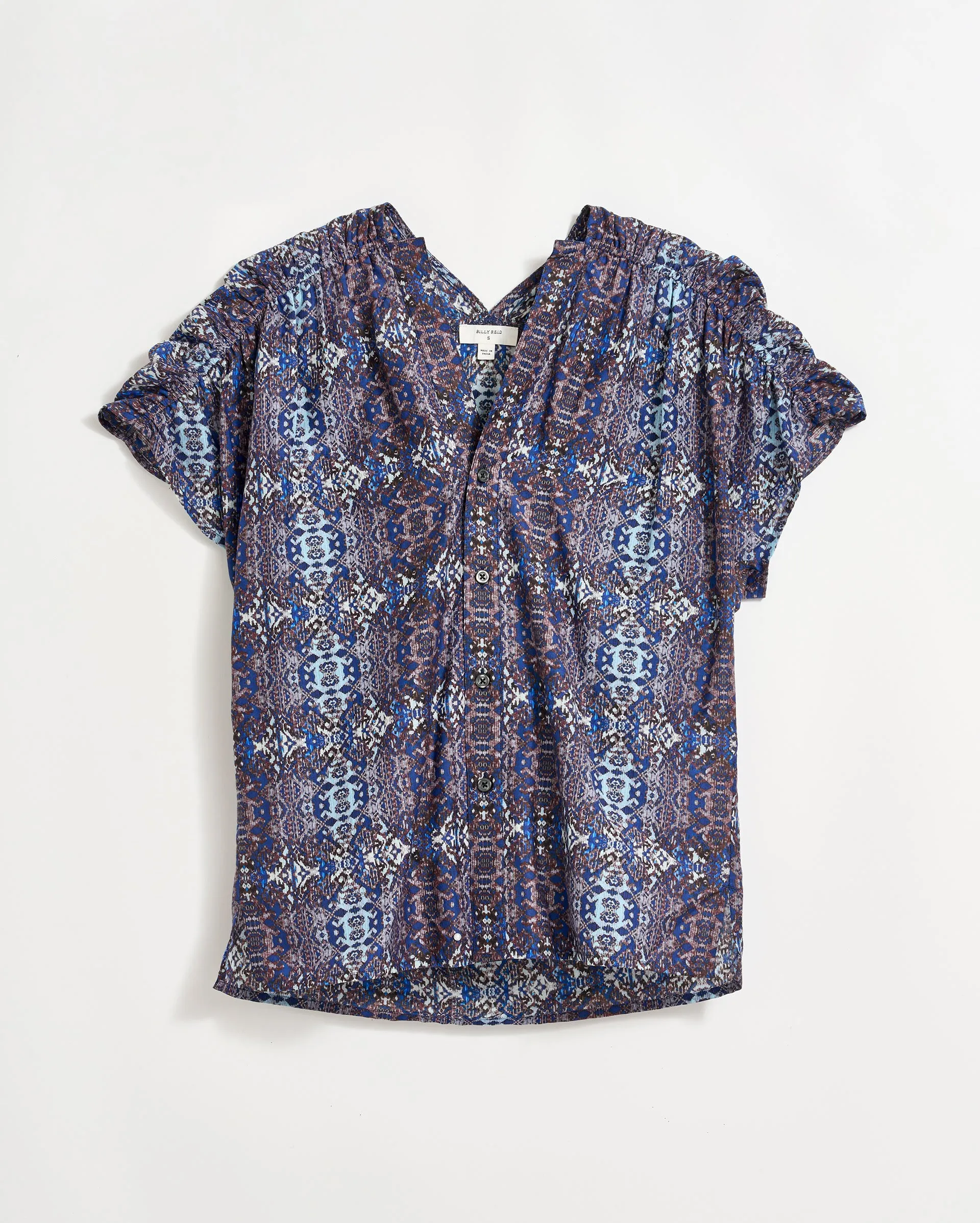 Printed Button Front Blouse sold by Billy Reid
