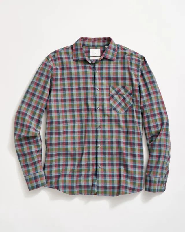 Melange Block Plaid John T Shirt sold by Billy Reid