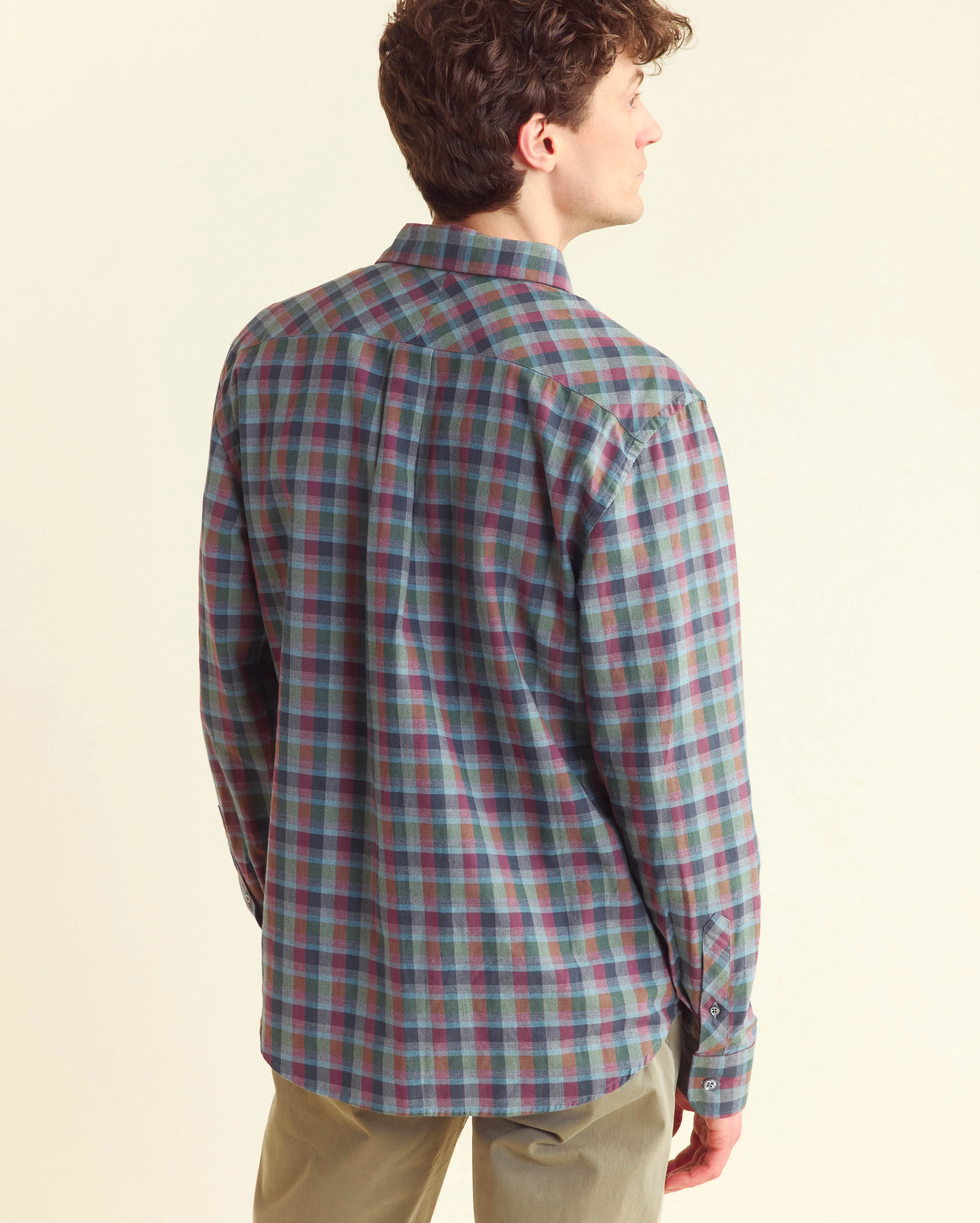 Melange Block Plaid John T Shirt sold by Billy Reid product image thumbnail 3