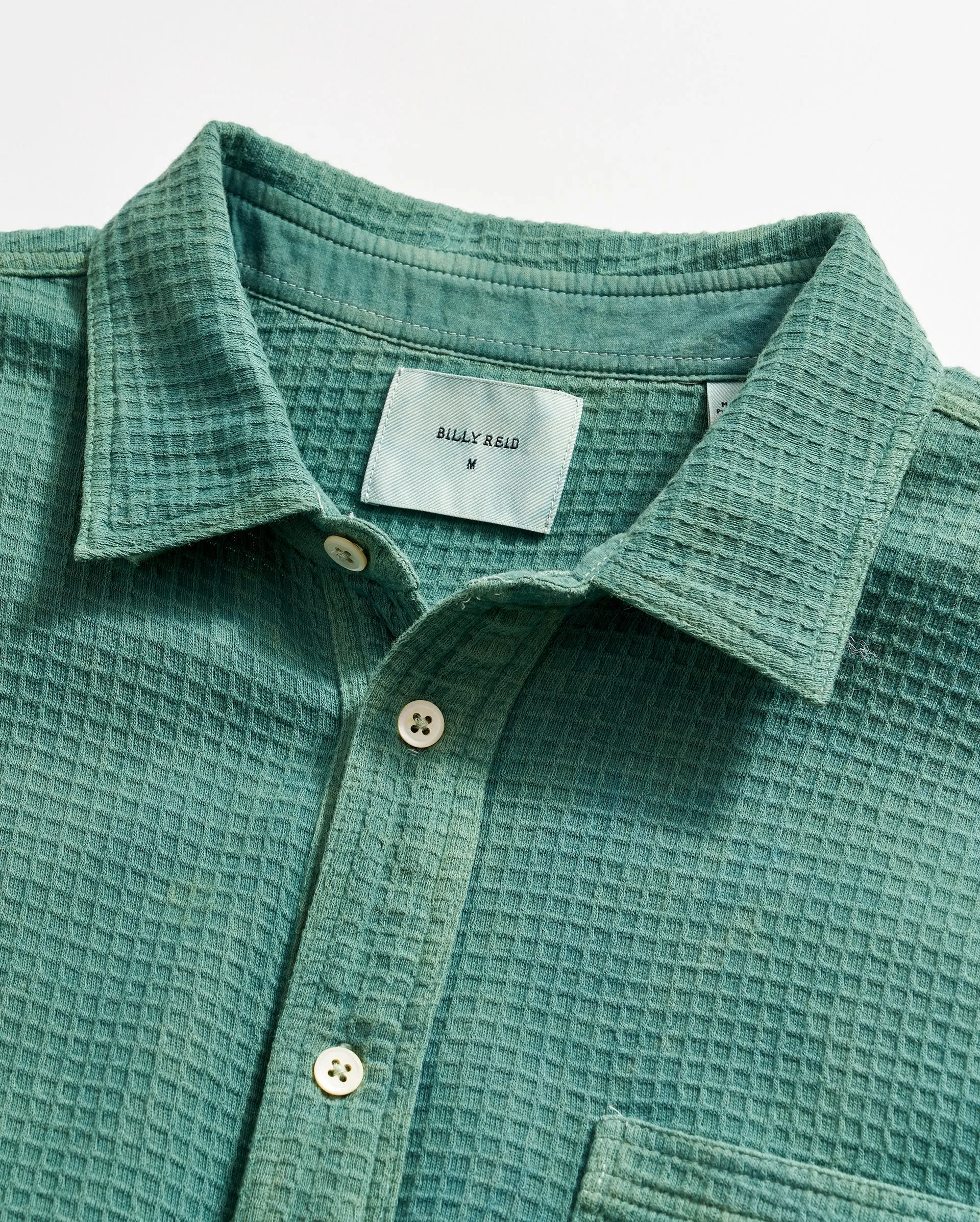 Long Sleeve Natural-Dyed Grid Knit Tuscumbia Shirt sold by Billy Reid product image thumbnail 5