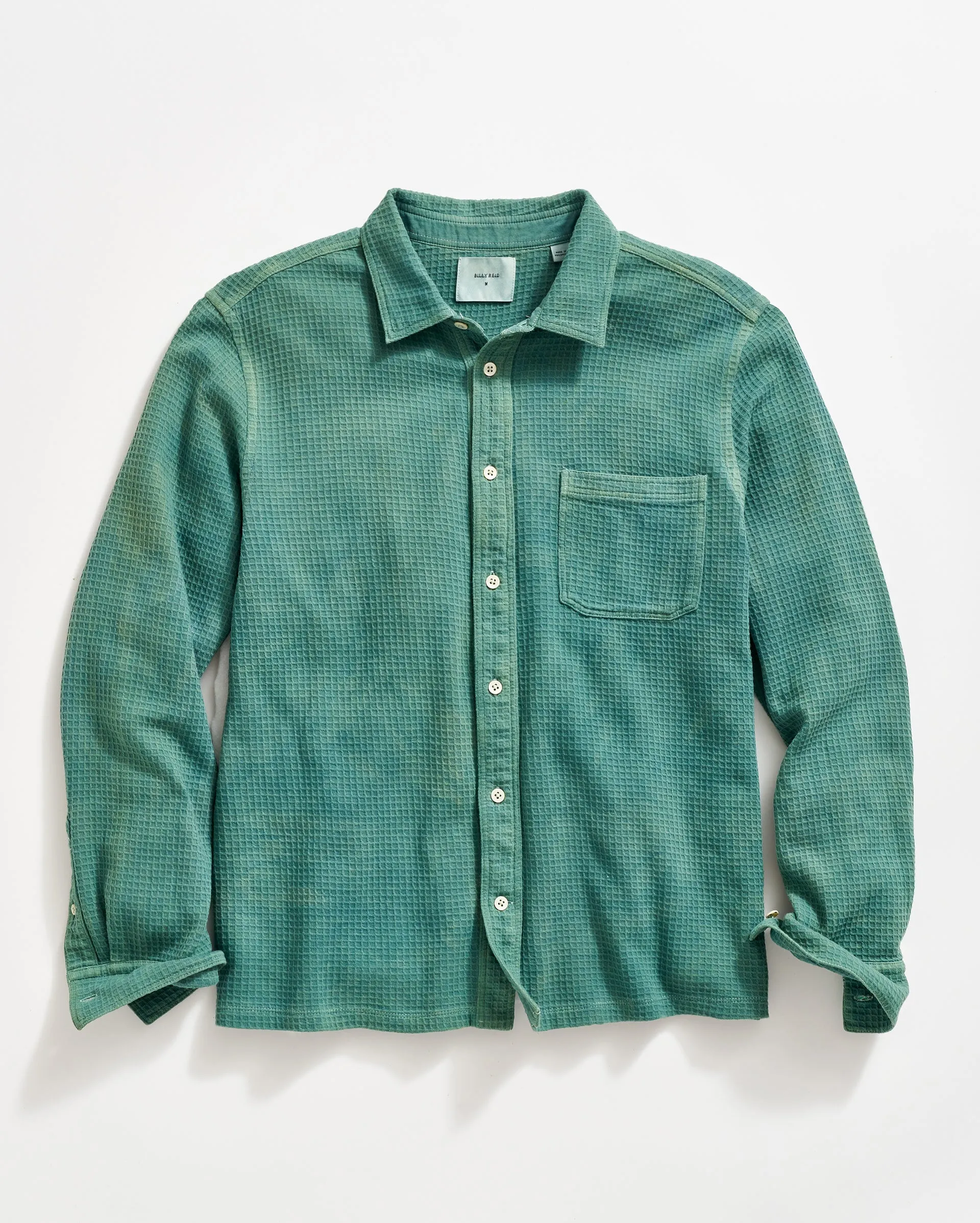 Long Sleeve Natural-Dyed Grid Knit Tuscumbia Shirt sold by Billy Reid