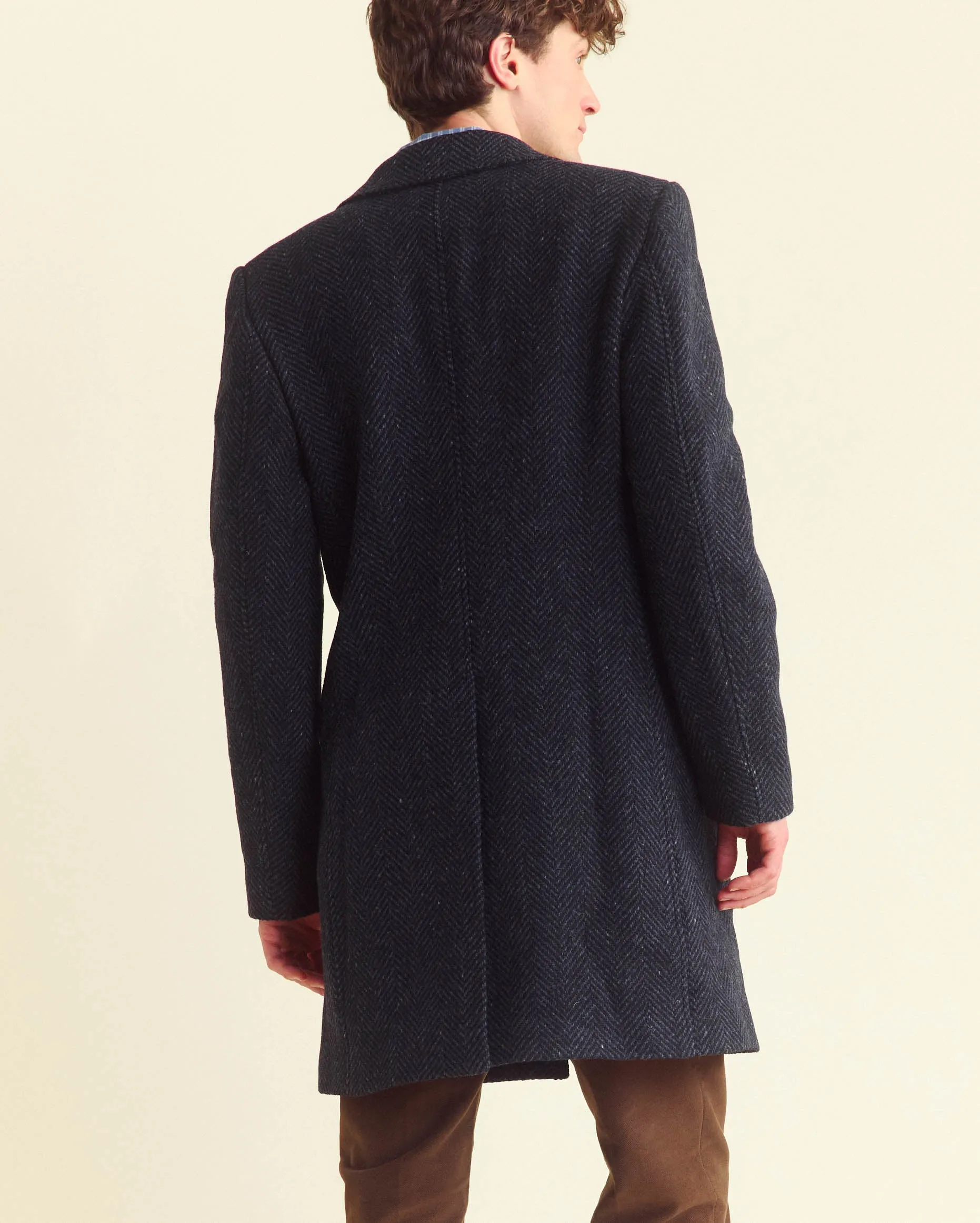 Herringbone Walking Car Coat sold by Billy Reid product image thumbnail 3