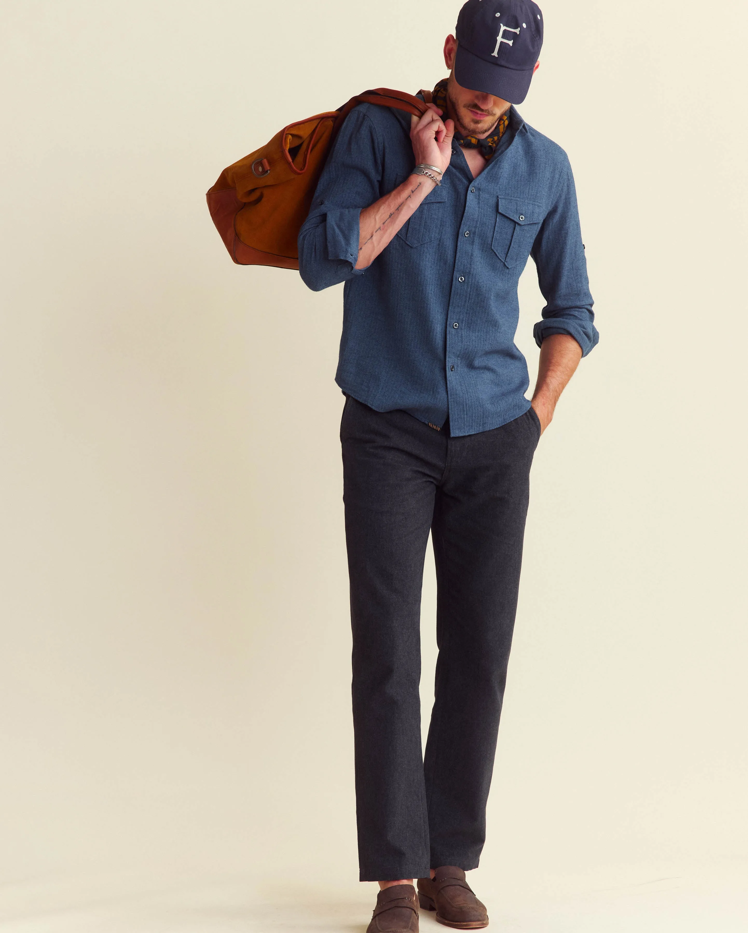 Herringbone Scout Shirt sold by Billy Reid product image thumbnail 2