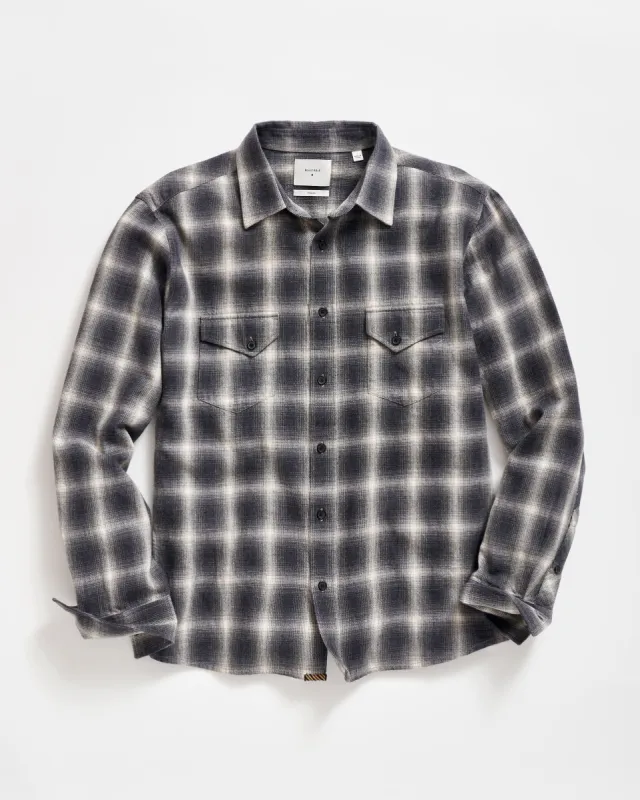 Brushed Shadow Plaid Western Shirt sold by Billy Reid