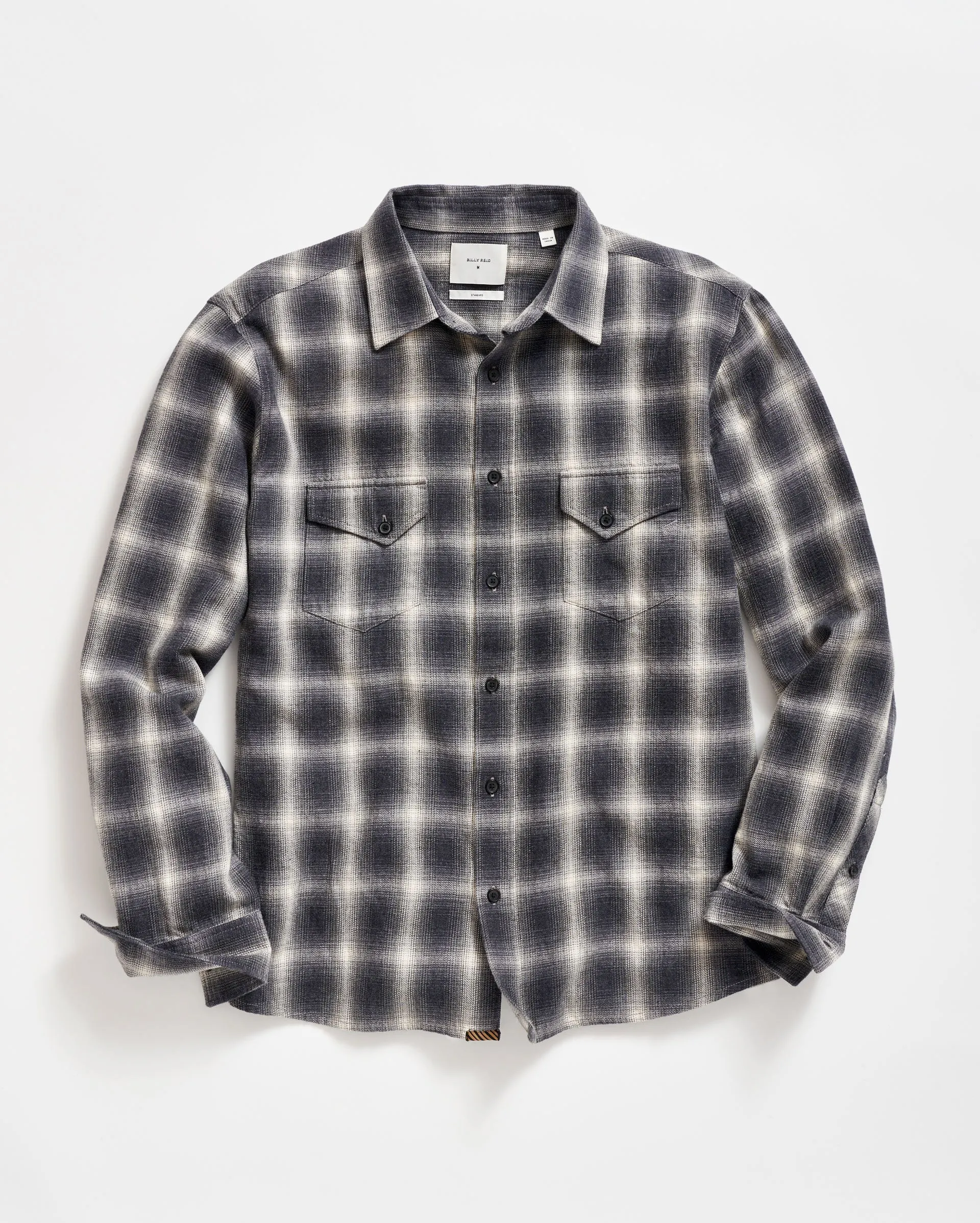 Brushed Shadow Plaid Western Shirt sold by Billy Reid