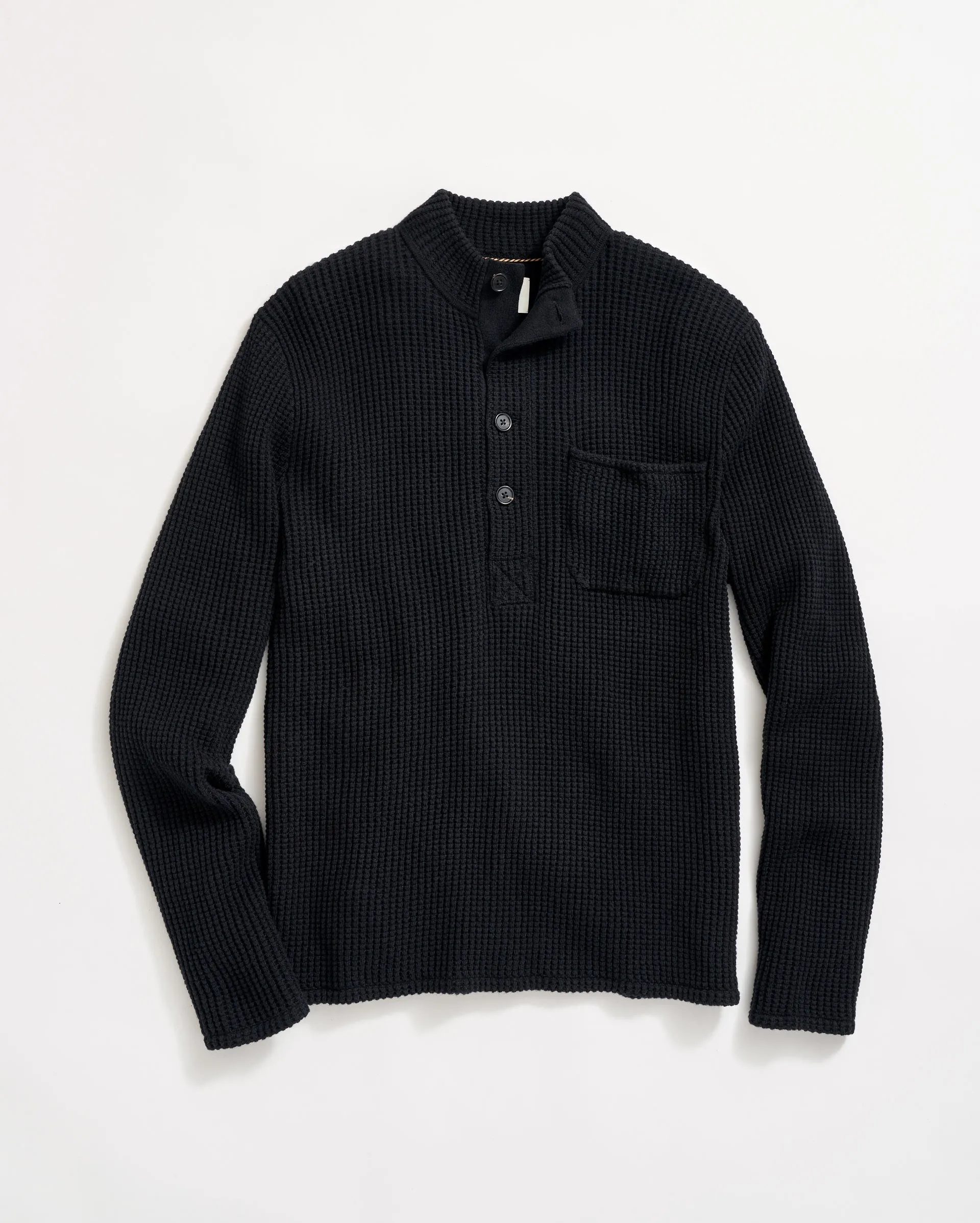 Button Placket Waffle Pullover sold by Billy Reid