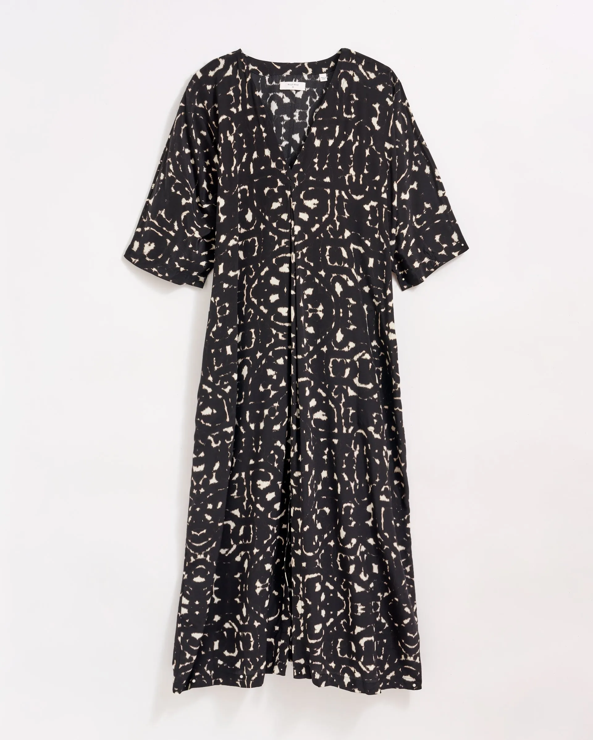 Moroccan Screen Silk V-Pleat Maxi Dress sold by Billy Reid