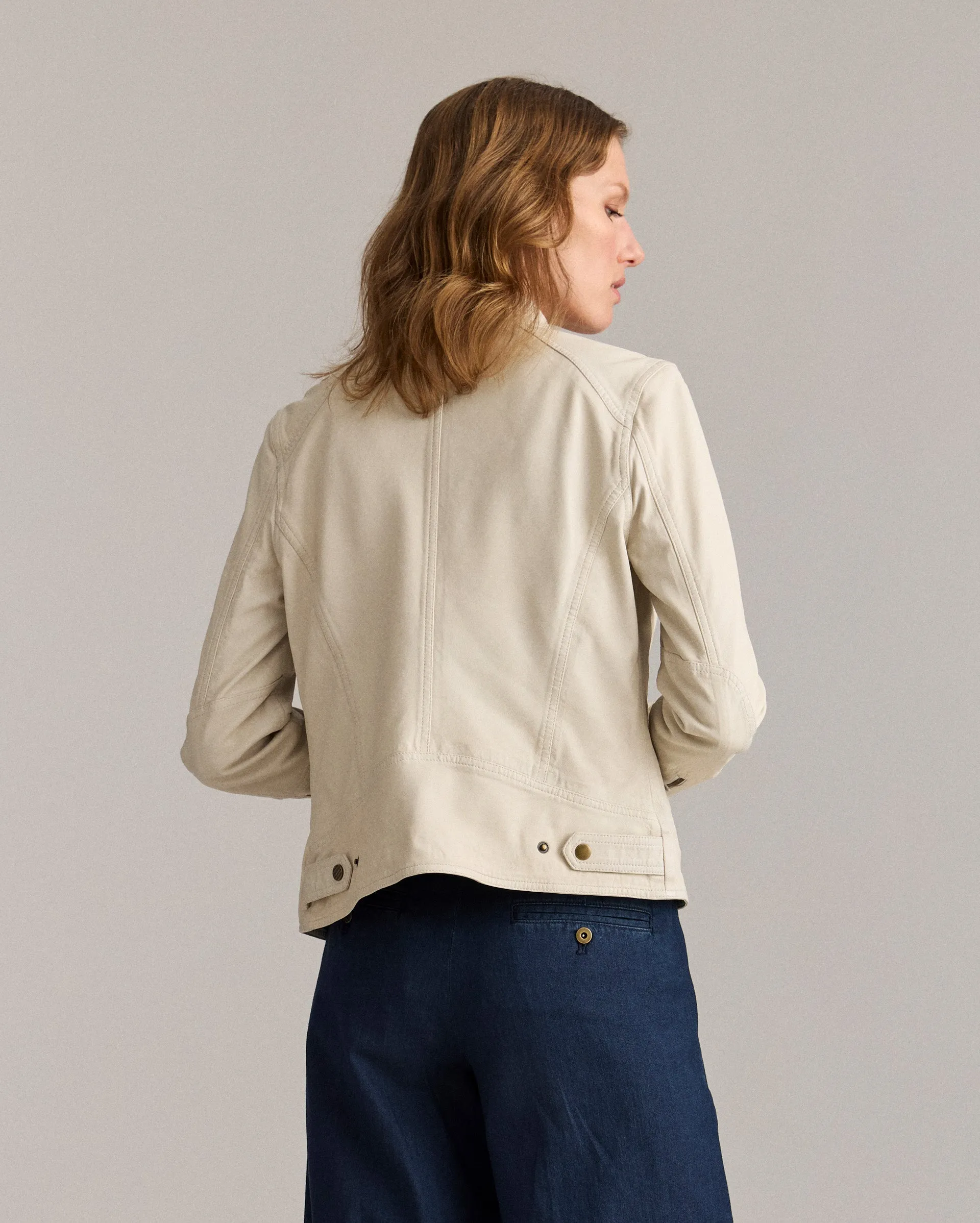 Washed Leather Biker Jacket sold by Billy Reid product image thumbnail 4