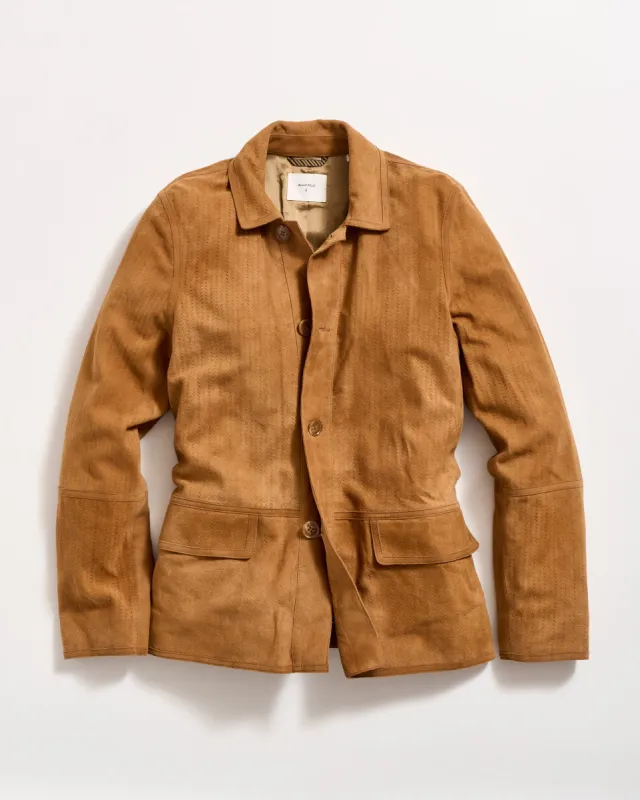 Perforated Suede Driving Jacket made by Billy Reid