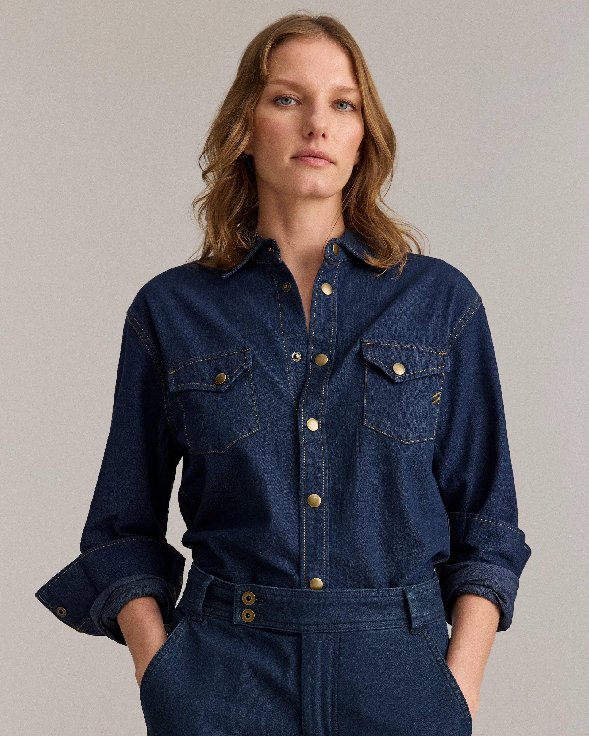 Denim Wide Leg Trouser sold by Billy Reid product image thumbnail 3