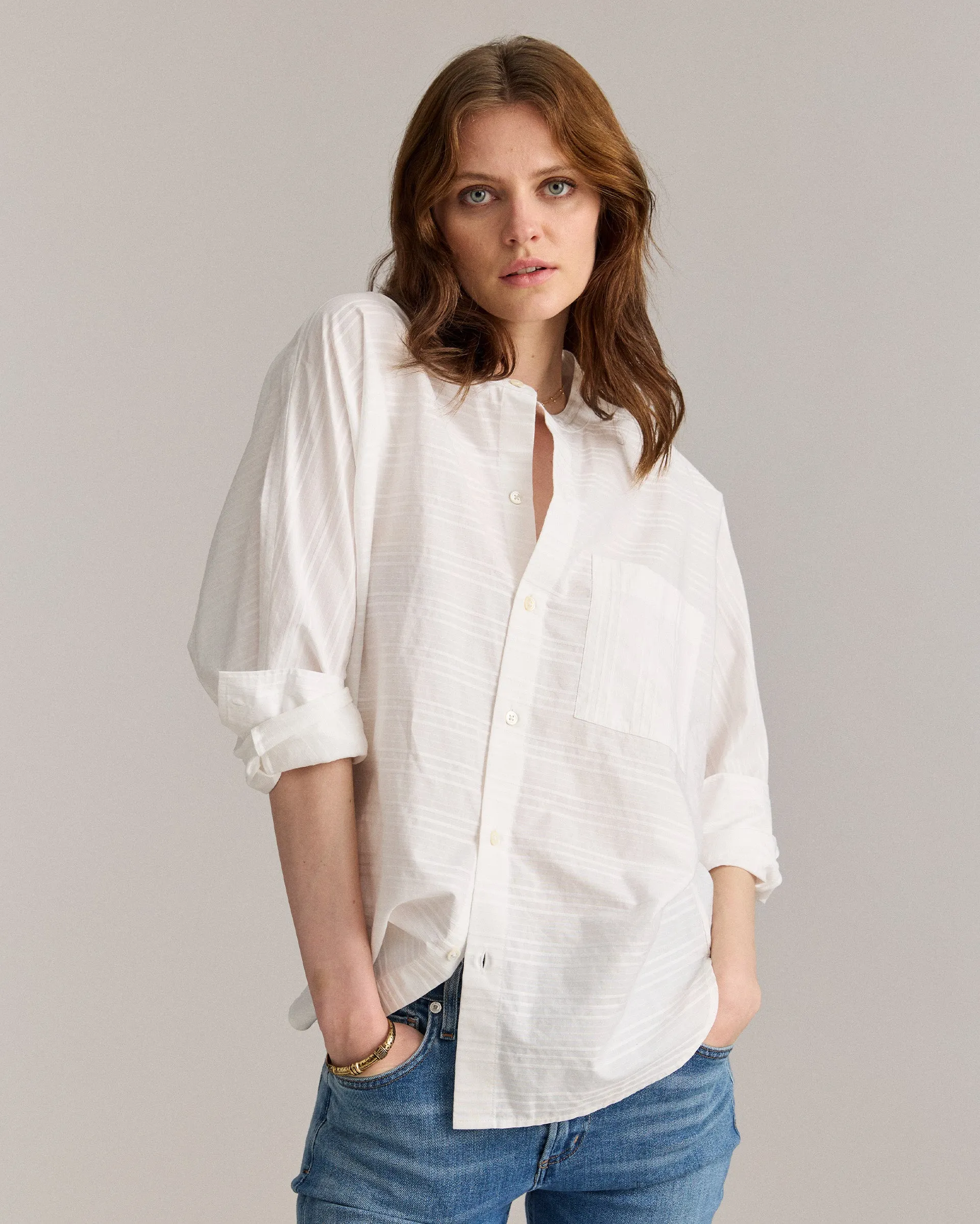 Banded Collar Shirt sold by Billy Reid product image thumbnail 2