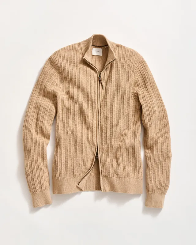 Heirloom Rib Two Way Zip Cardigan sold by Billy Reid