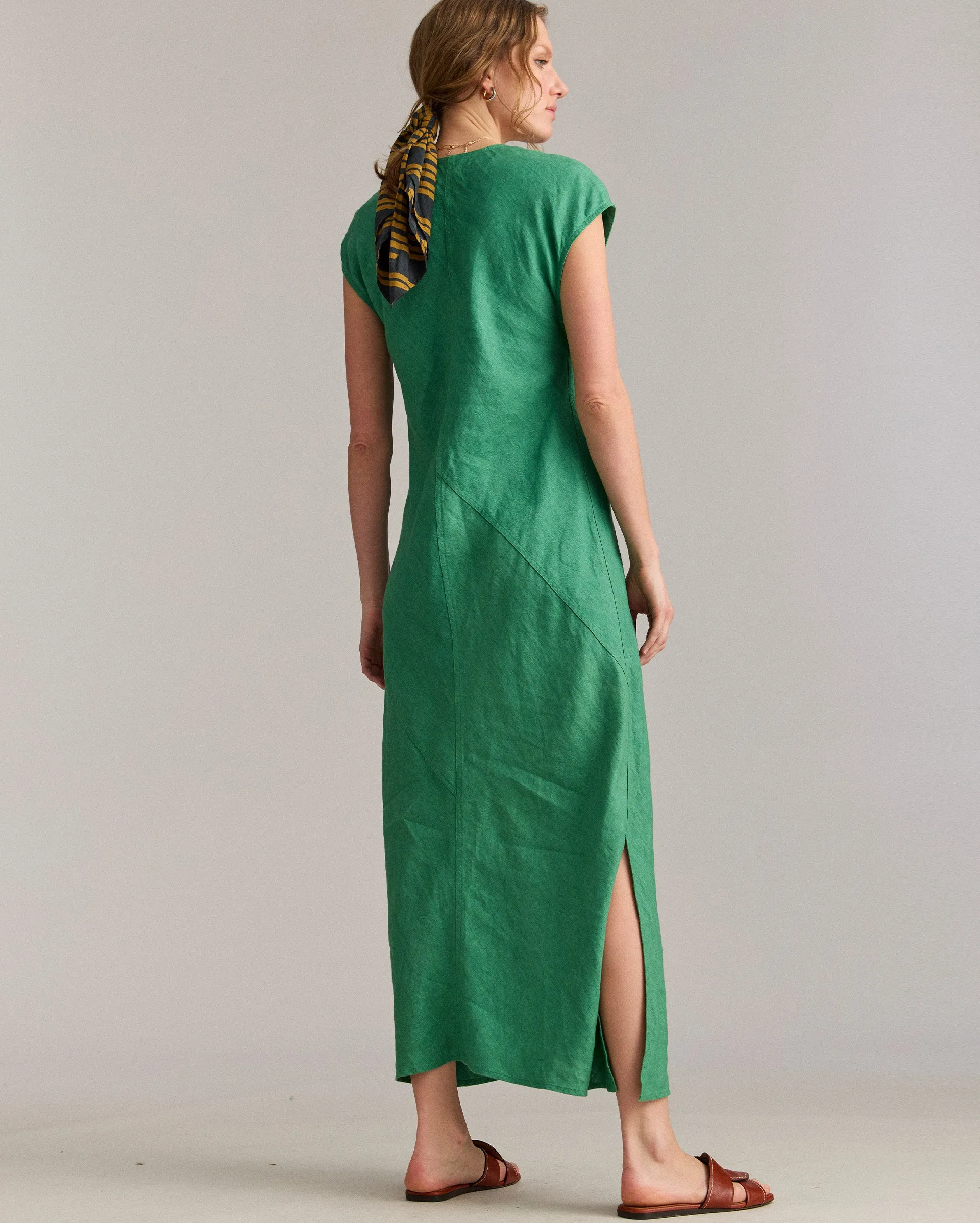Maxi Bias Linen Dress sold by Billy Reid product image thumbnail 3