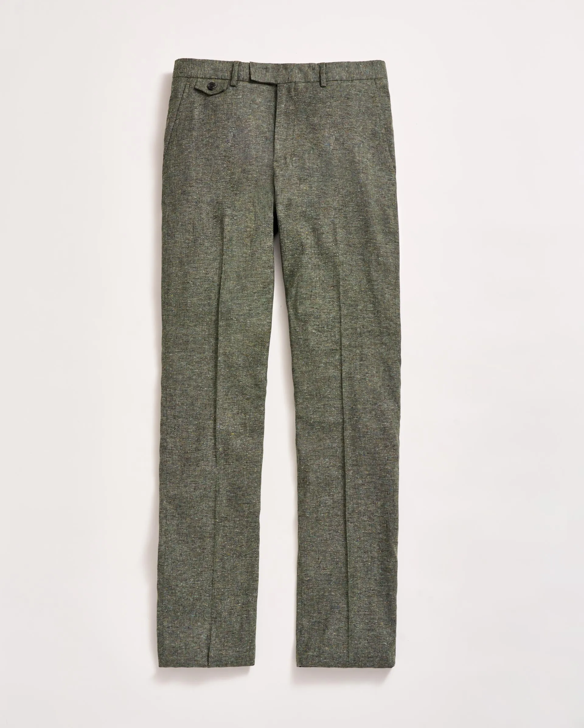 Silk Slub Donegal Flat Front Trouser sold by Billy Reid