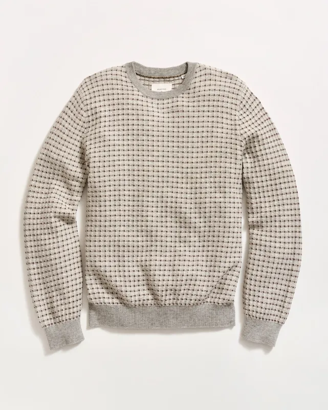 Grid Texture Jacquard Crew sold by Billy Reid
