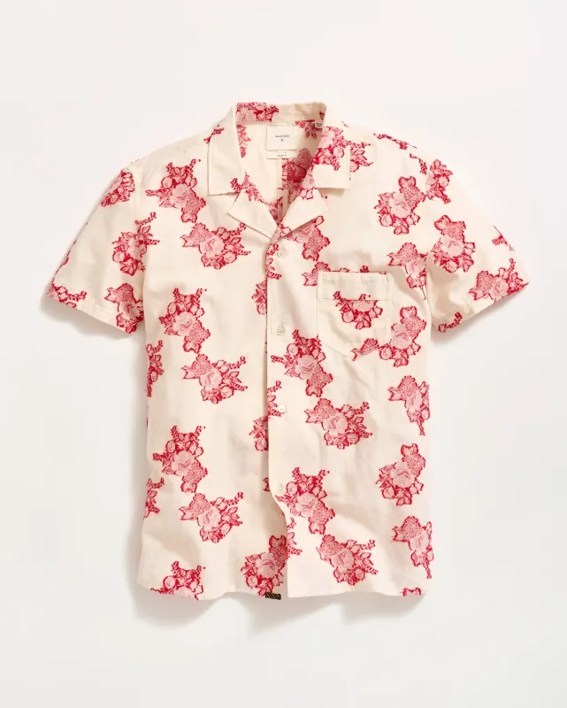 Short Sleeve Floral Jacquard Shirt sold by Billy Reid