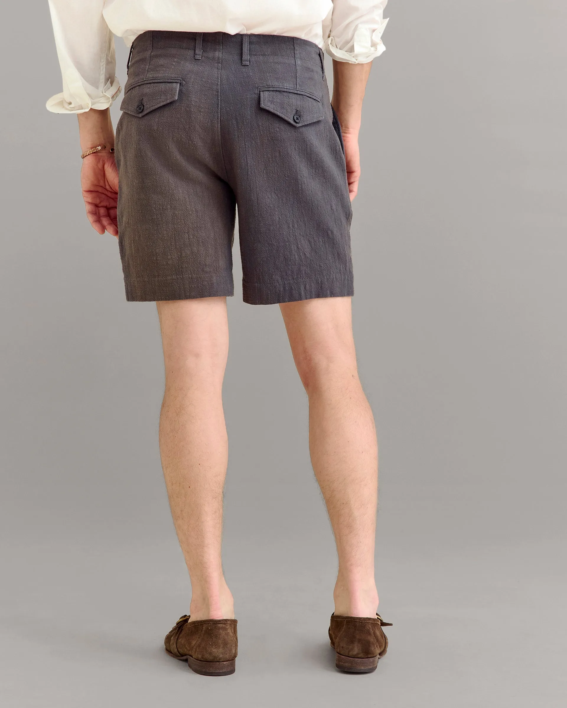 Slub Cotton Moore Short sold by Billy Reid product image thumbnail 4
