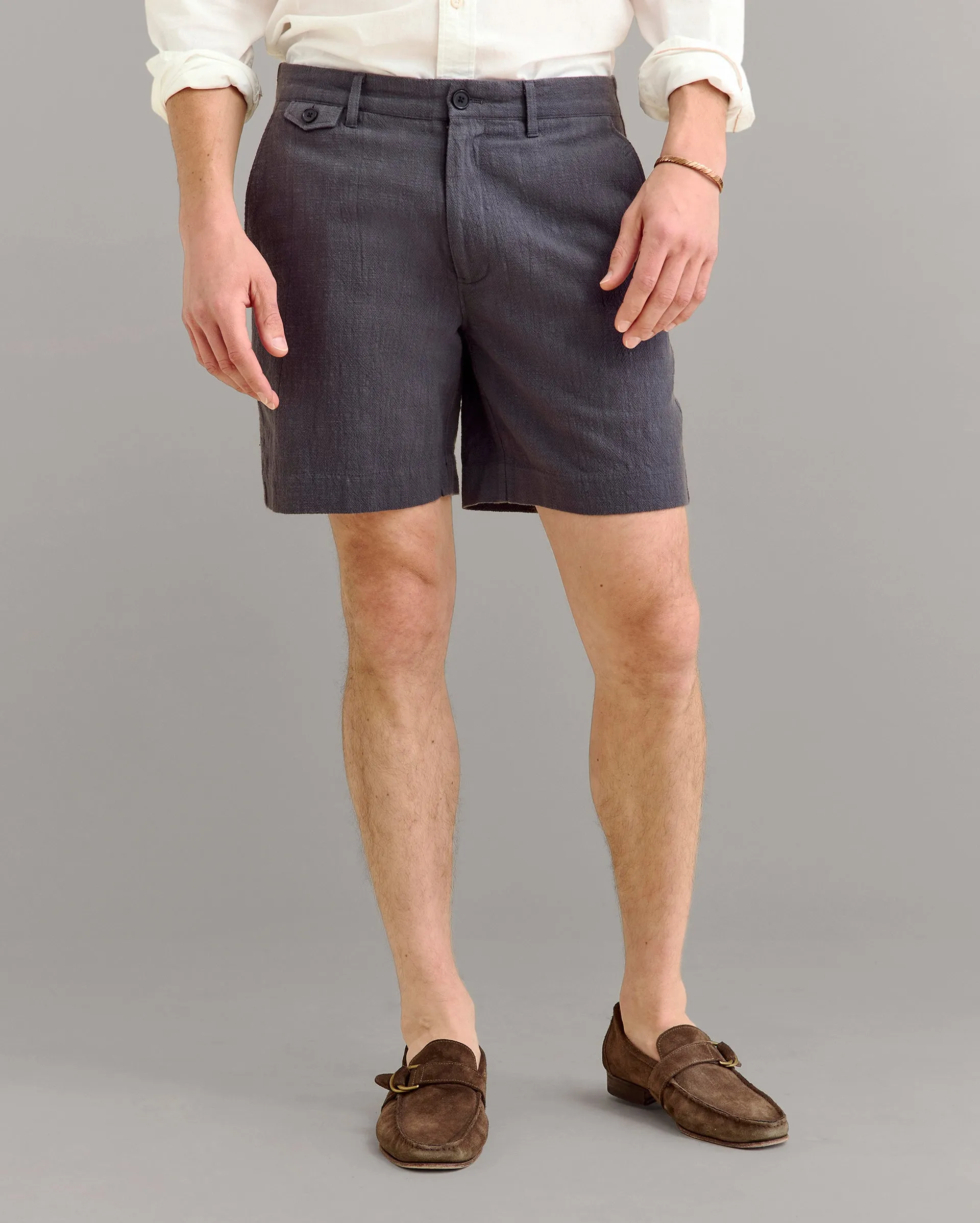 Slub Cotton Moore Short sold by Billy Reid product image thumbnail 2