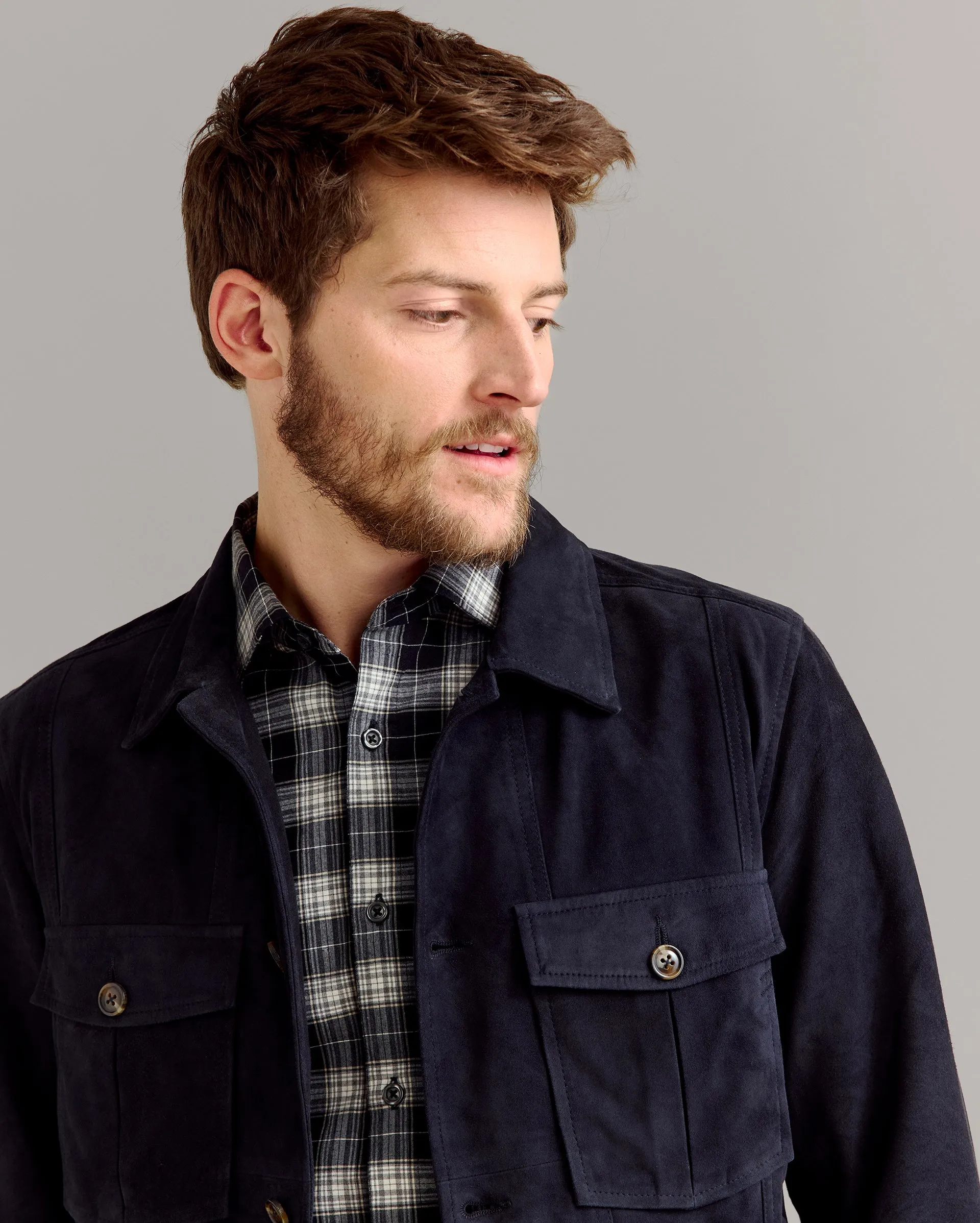 Suede Walt Jacket sold by Billy Reid product image thumbnail 3