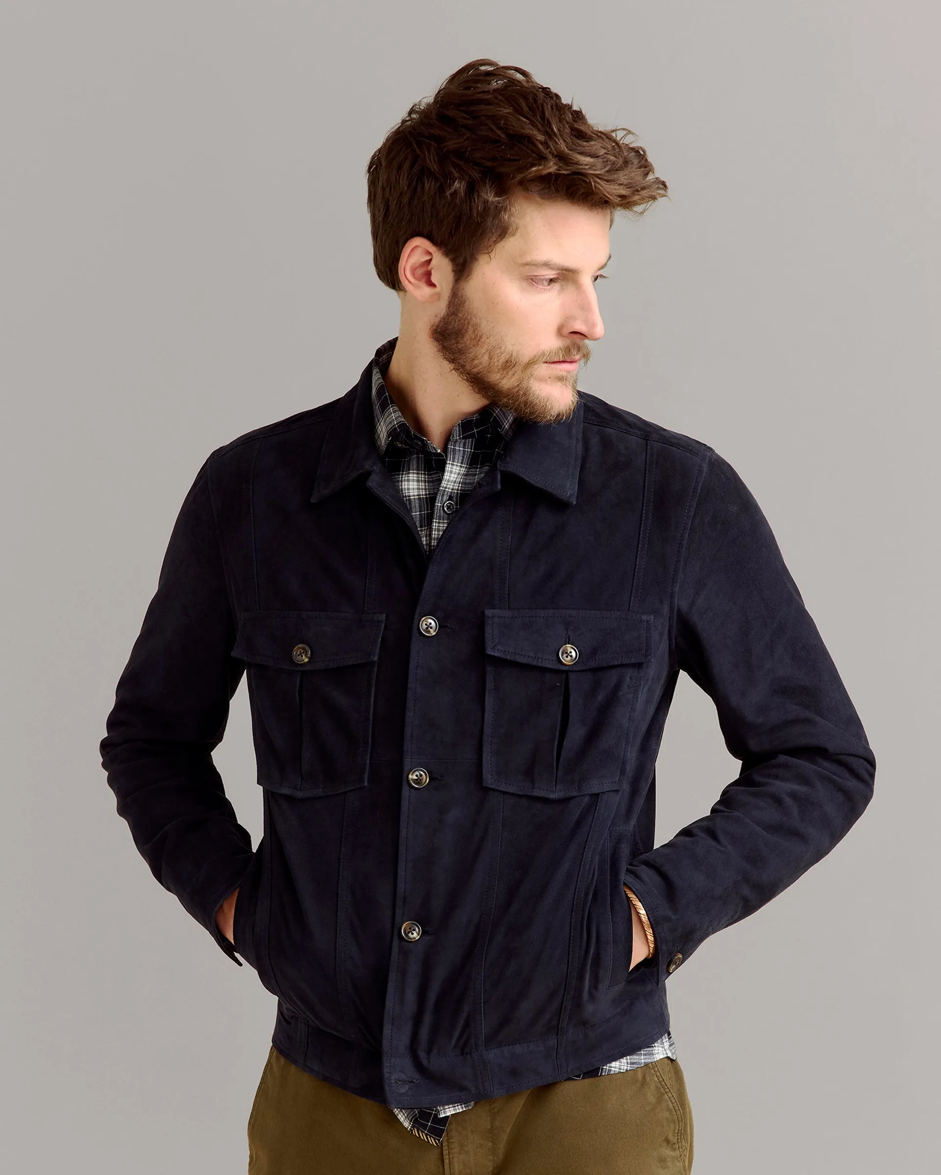 Suede Walt Jacket sold by Billy Reid product image thumbnail 2