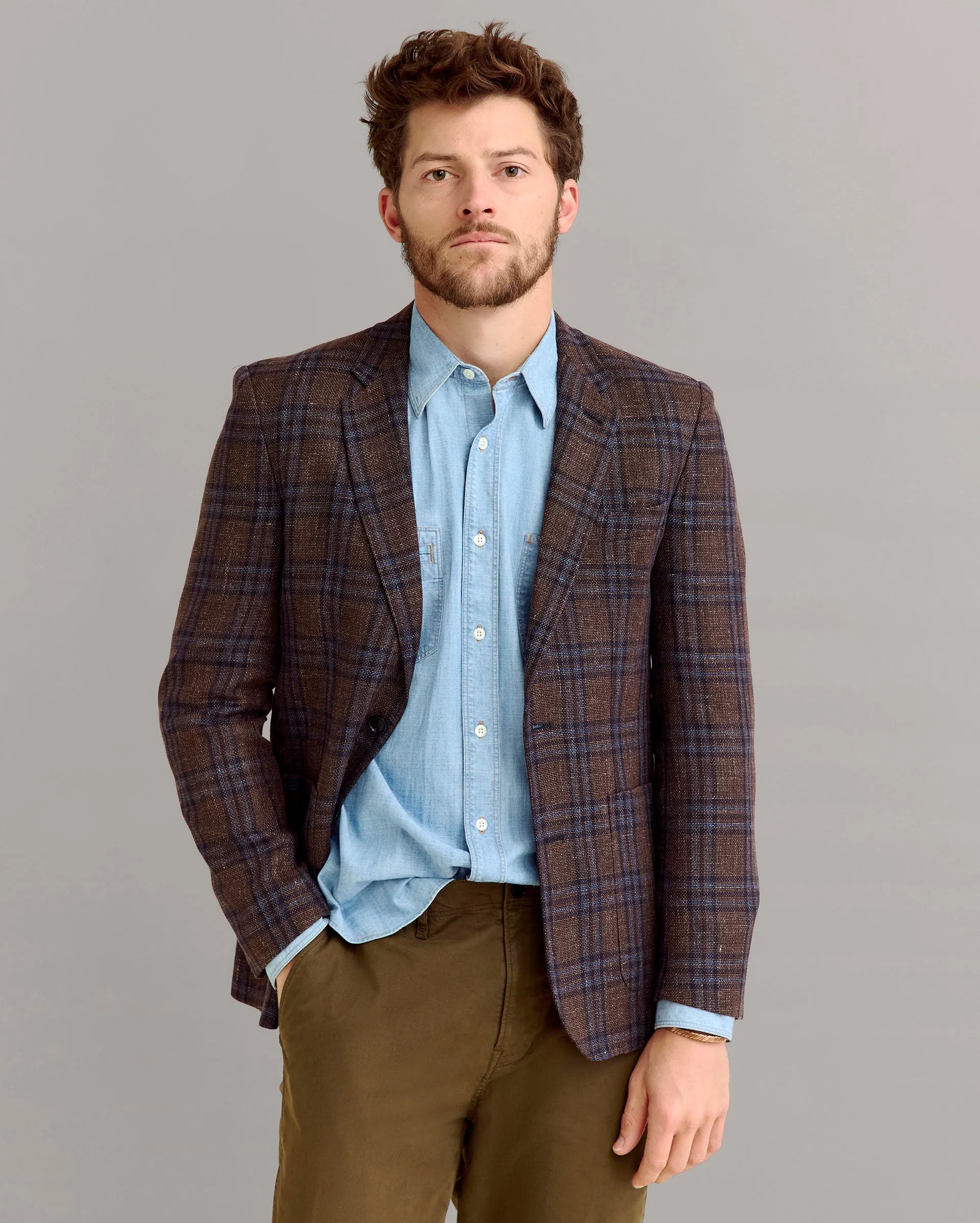 Plaid Walton Jacket sold by Billy Reid product image thumbnail 2