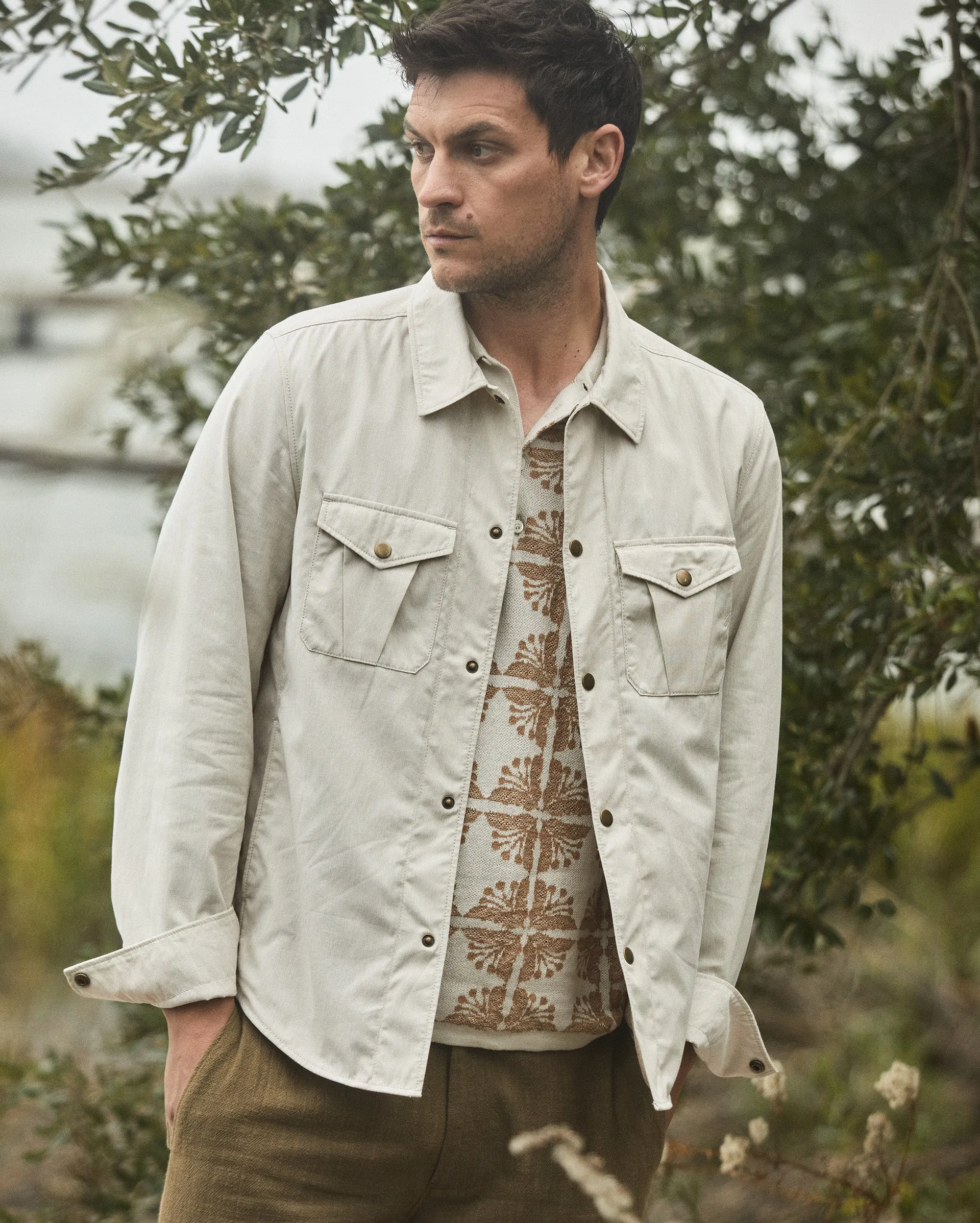 Pincord Roy Shirt Jacket sold by Billy Reid product image thumbnail 4
