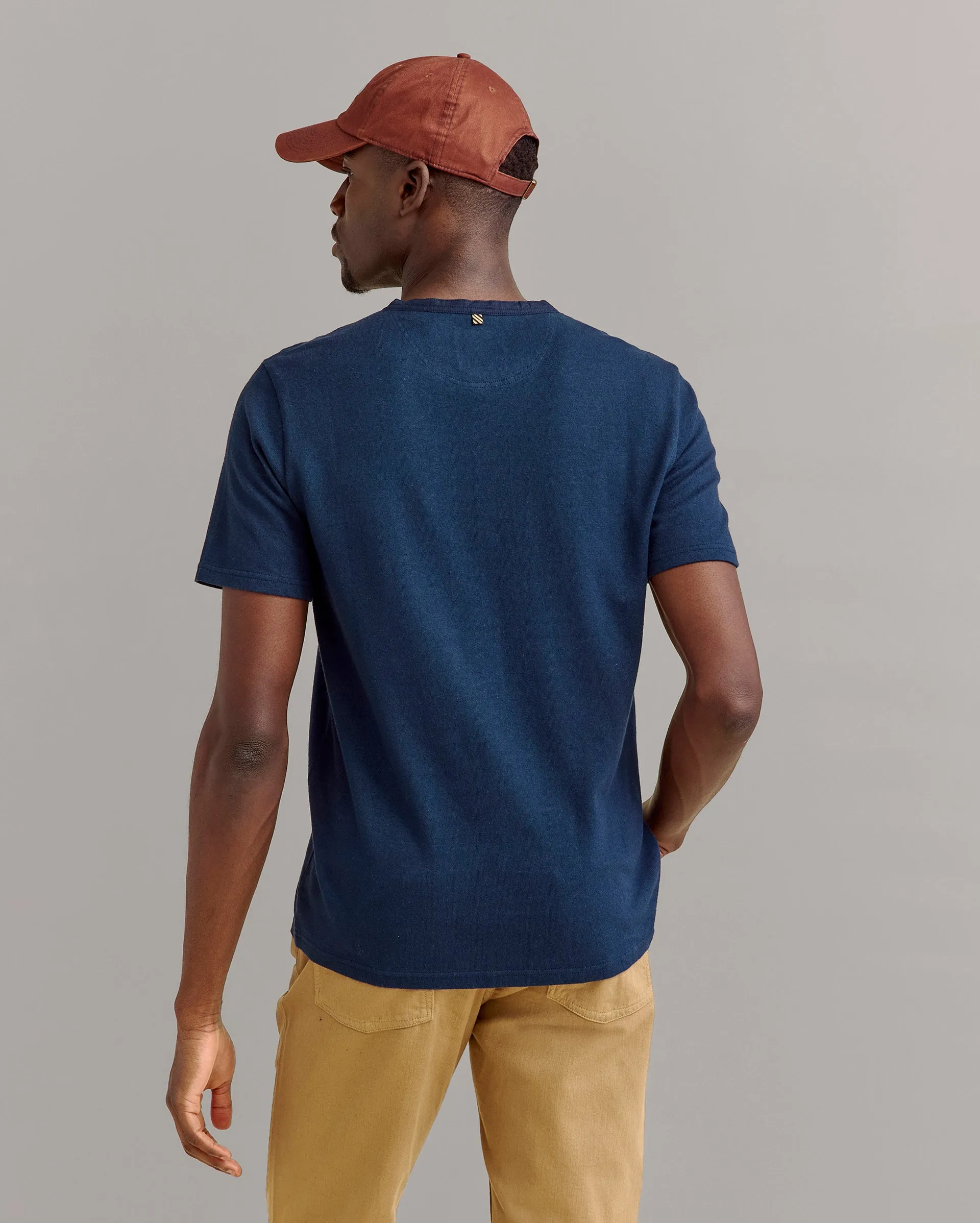 Short Sleeve Hemp Cotton Henley sold by Billy Reid product image thumbnail 3