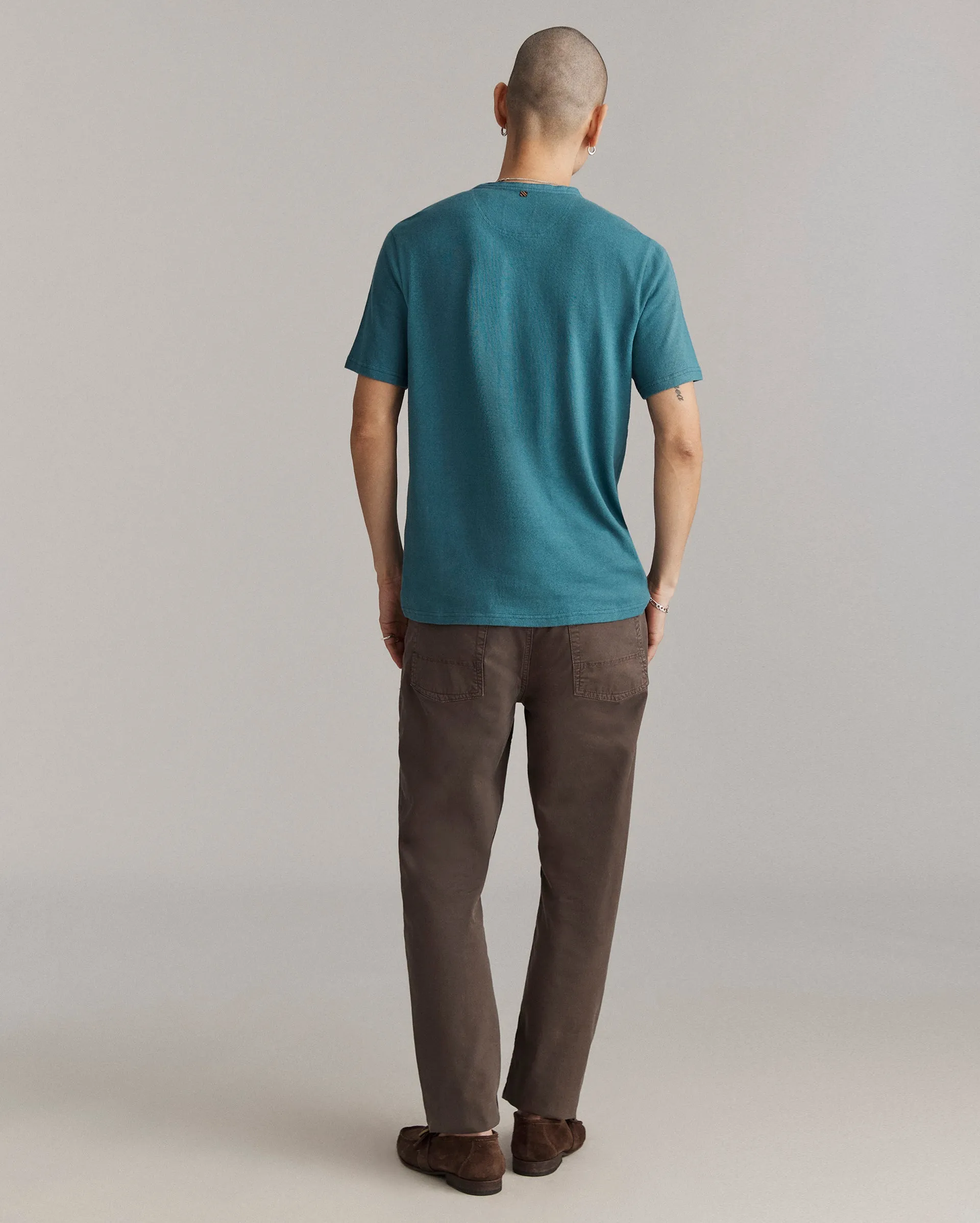 Short Sleeve Hemp Cotton Henley sold by Billy Reid product image thumbnail 4