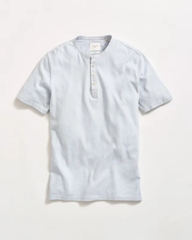 Short Sleeve Hemp Cotton Henley made by Billy Reid