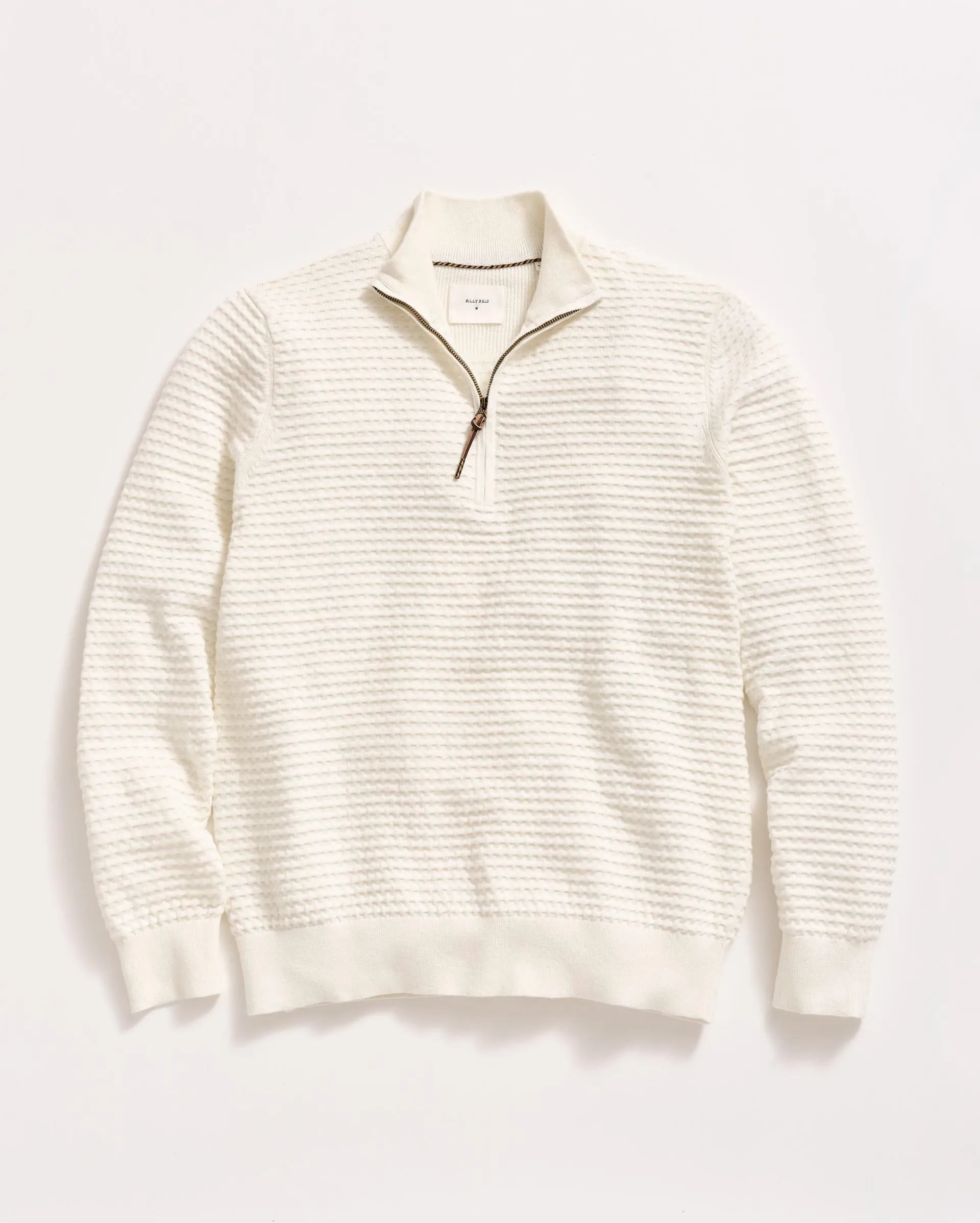 Linen Textured Half Zip Sweater sold by Billy Reid