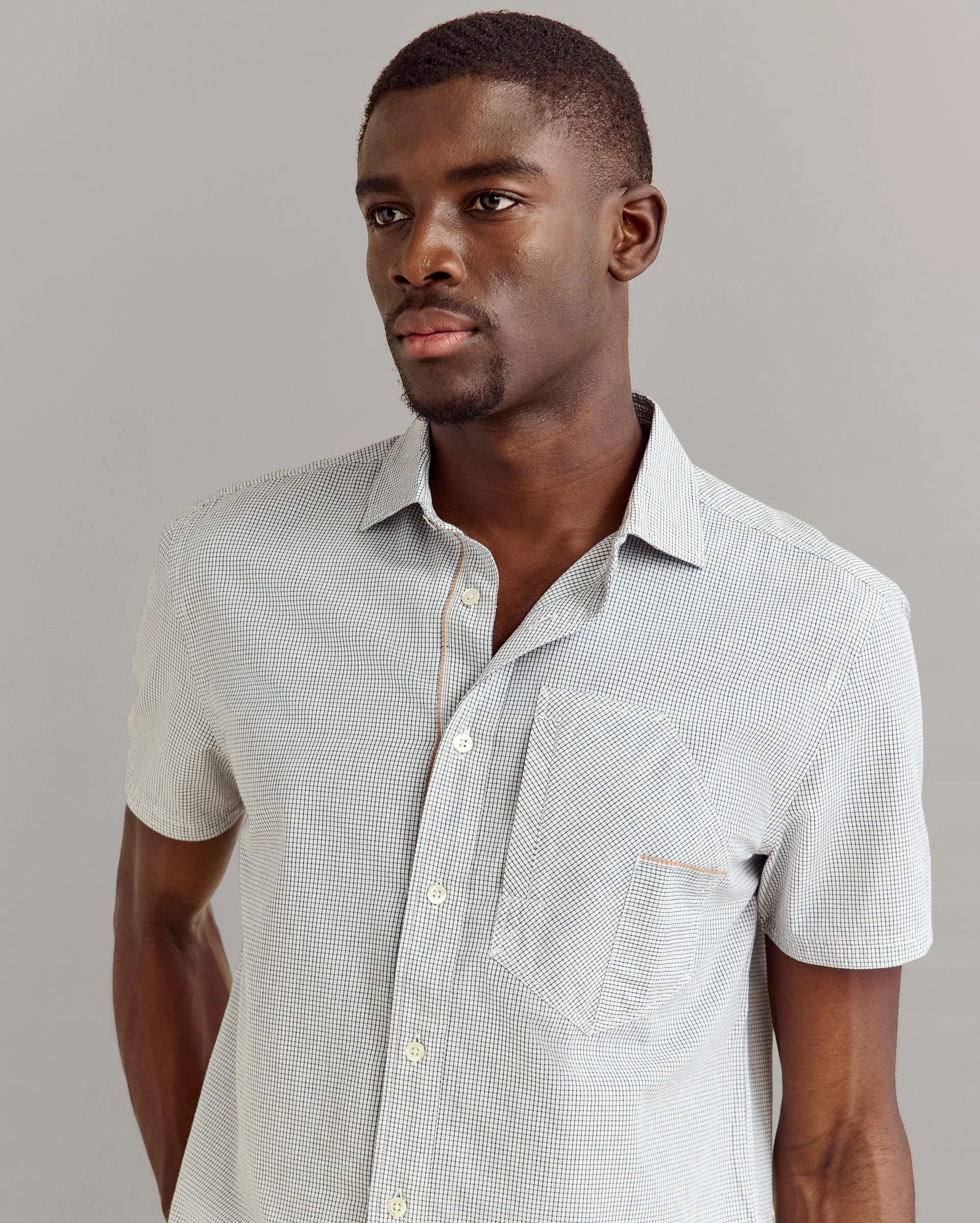 Short Sleeve Selvedge Work Shirt sold by Billy Reid product image thumbnail 3