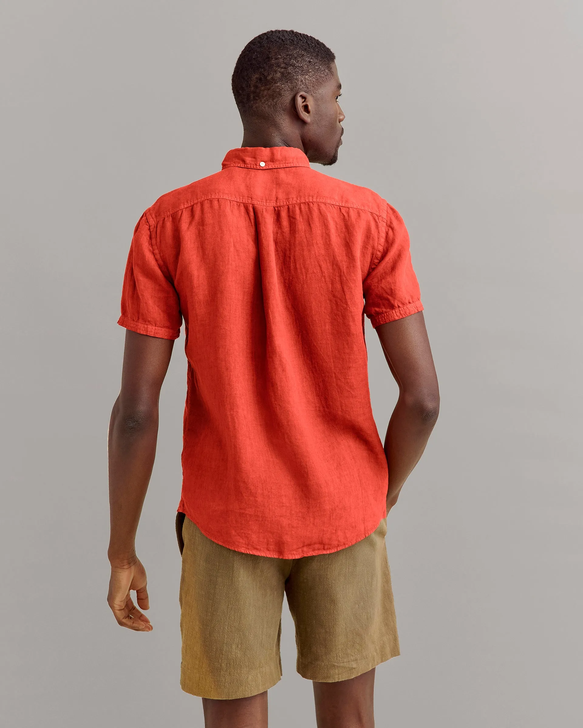 Short Sleeve Linen Tuscumbia Shirt Button Down sold by Billy Reid product image thumbnail 4