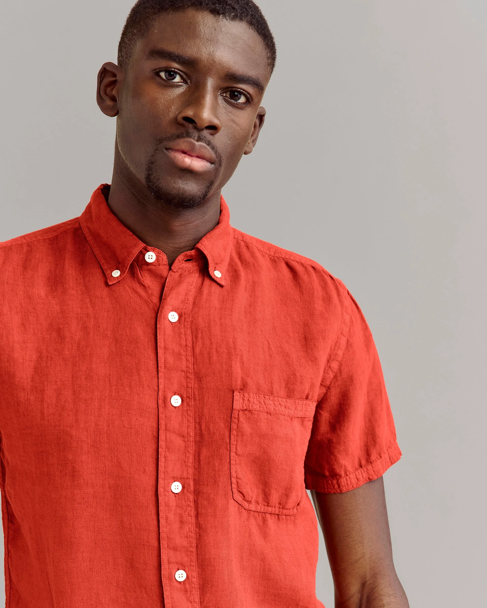 Short Sleeve Linen Tuscumbia Shirt Button Down sold by Billy Reid product image thumbnail 3