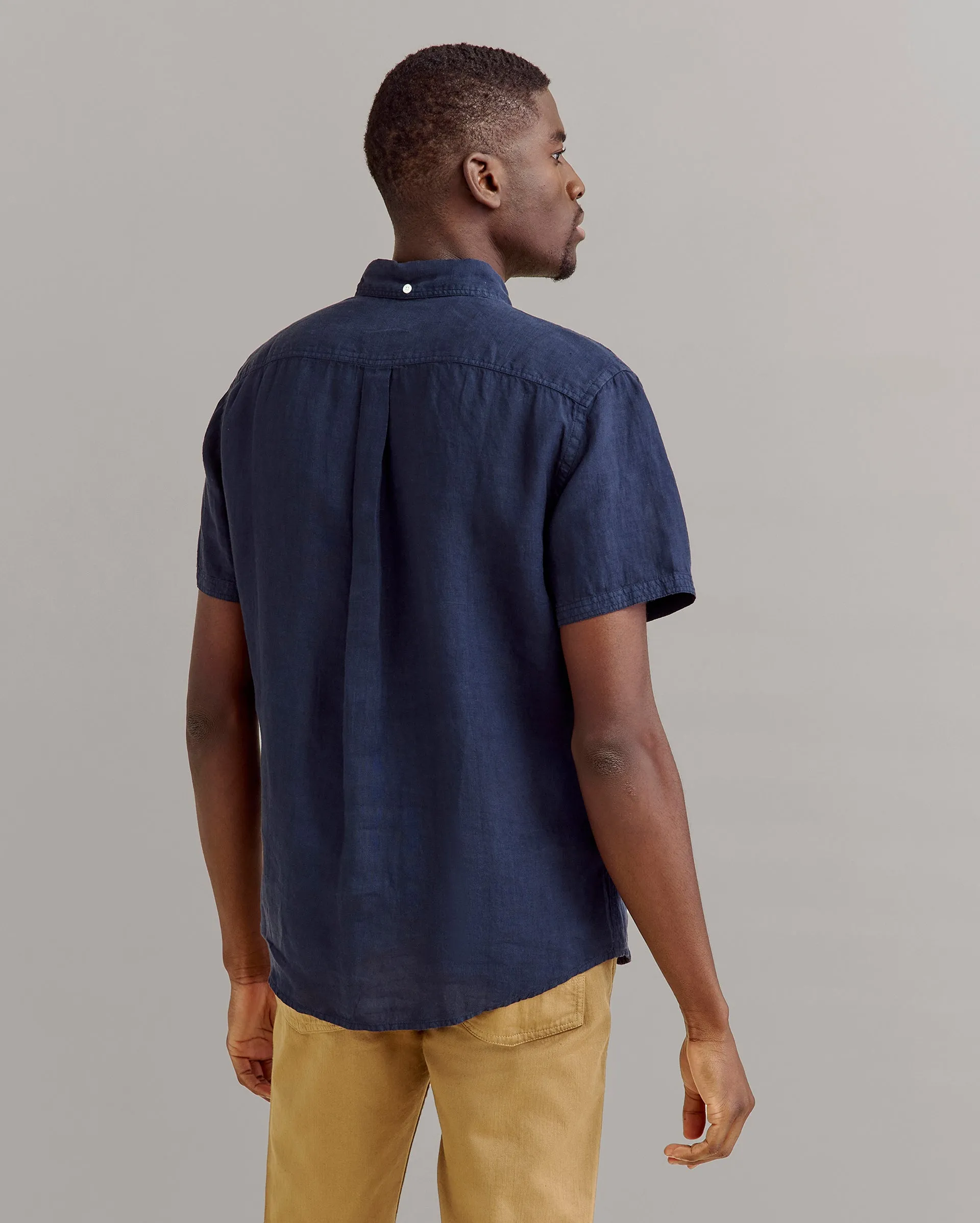 Short Sleeve Linen Tuscumbia Shirt Button Down sold by Billy Reid product image thumbnail 4