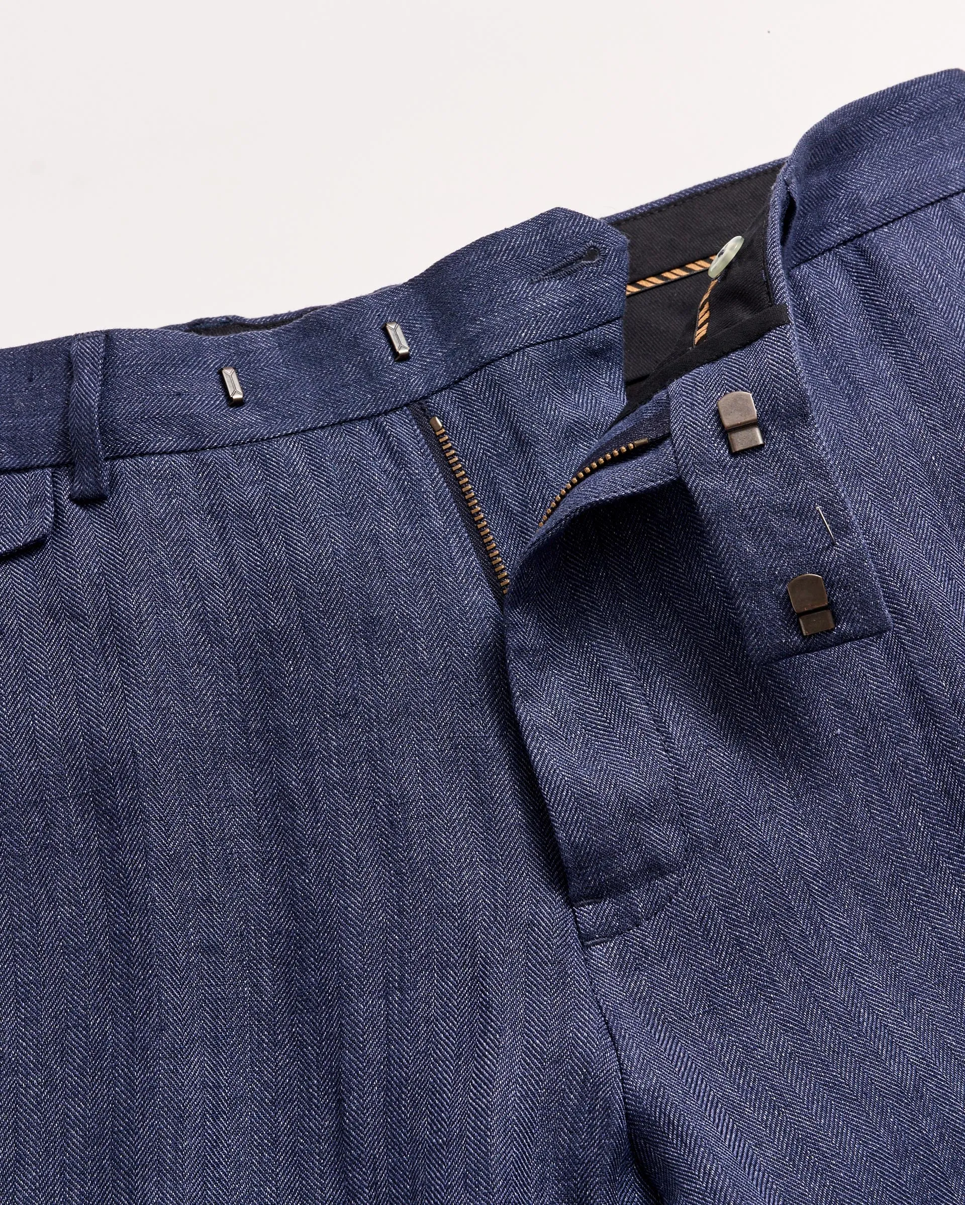 Herringbone Flat Front Trouser sold by Billy Reid product image thumbnail 5