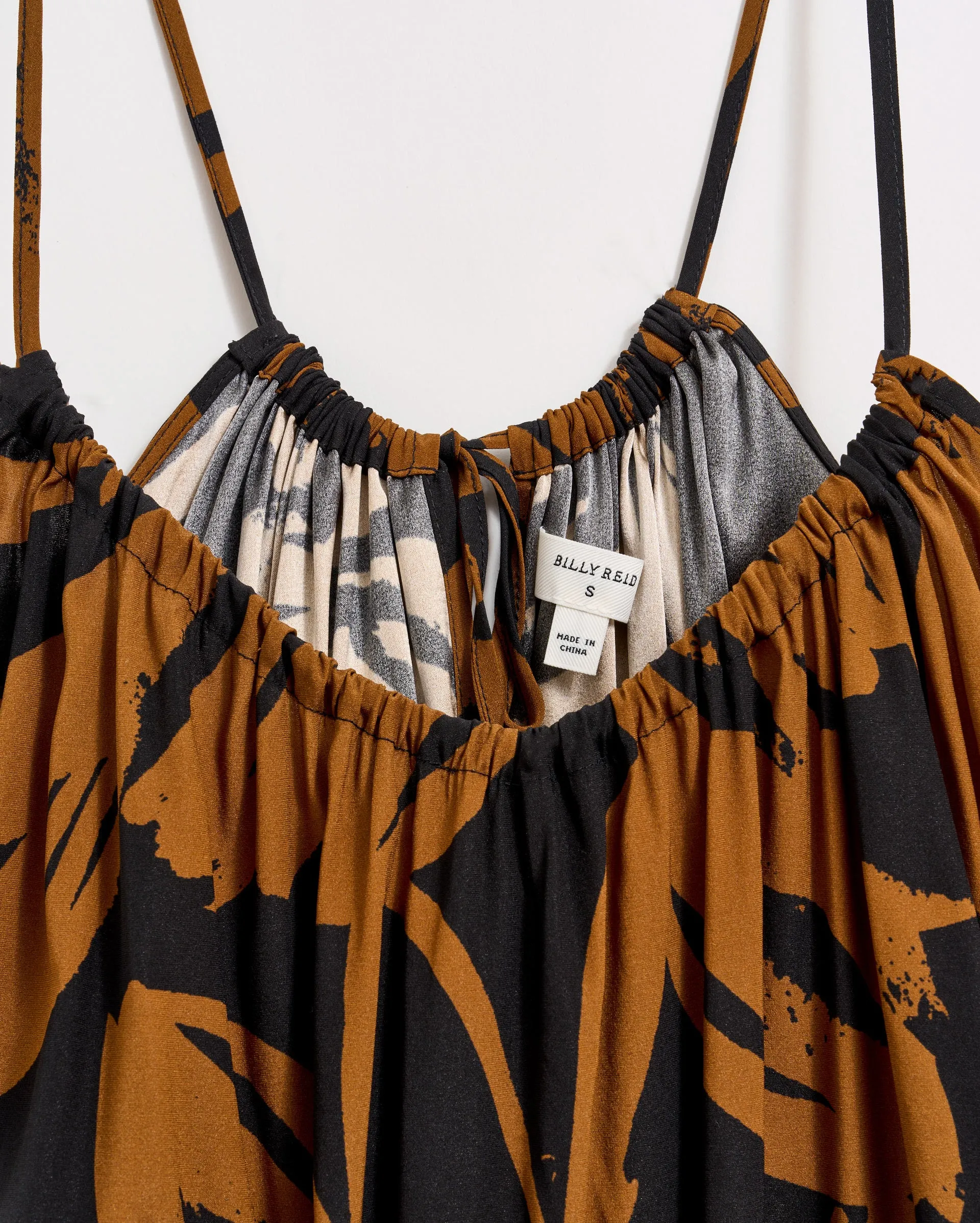 Silk Brush Stroke Floral Shirred Cami sold by Billy Reid product image thumbnail 5