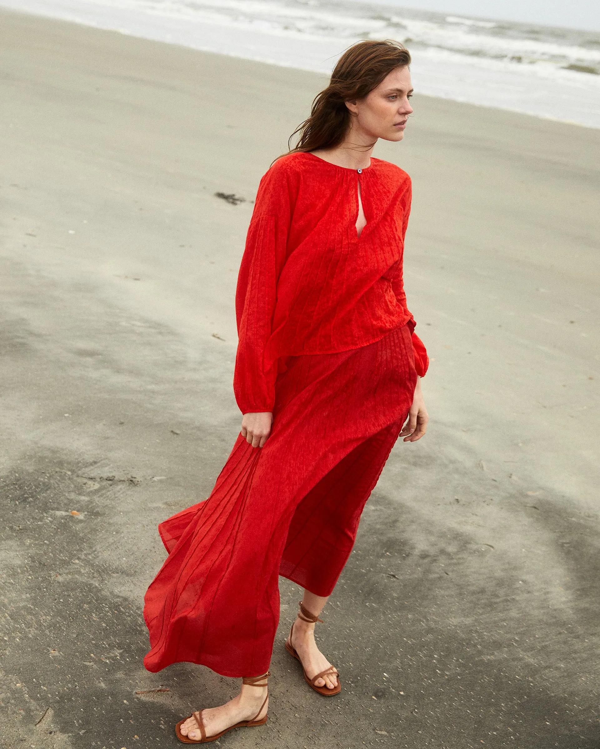 Sunray Pintuck Blouse sold by Billy Reid product image thumbnail 2