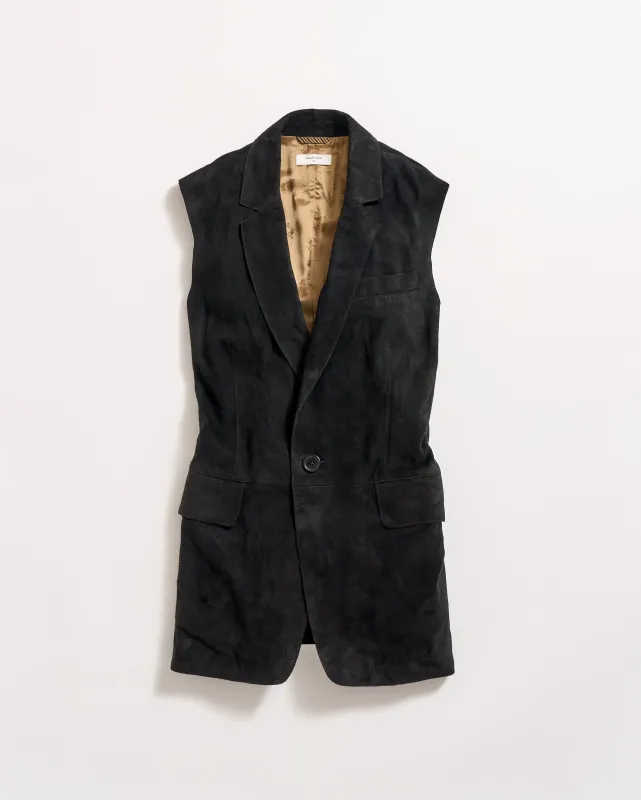 Suede Blazer Vest made by Billy Reid