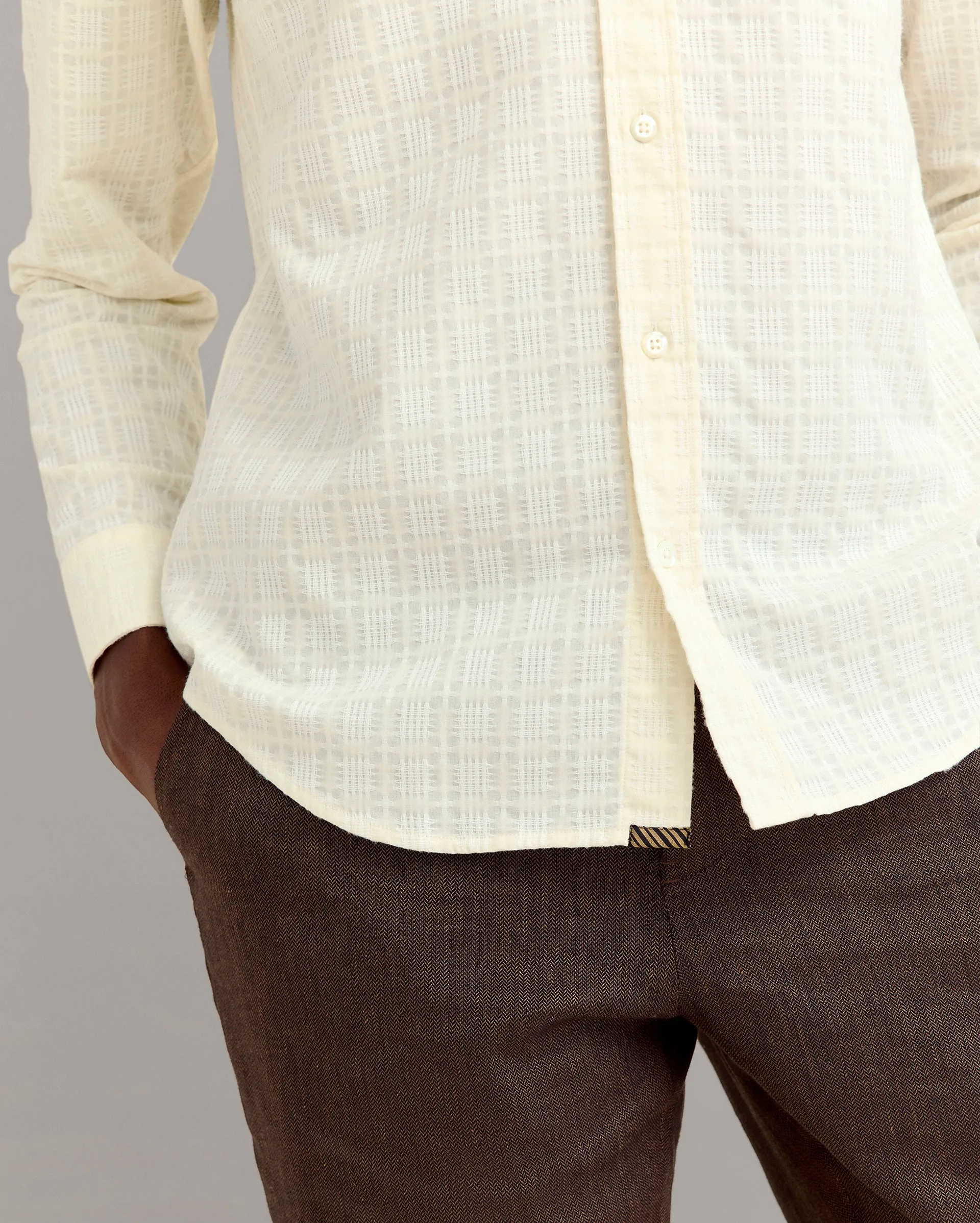 Grid Dobby River Shirt sold by Billy Reid product image thumbnail 3