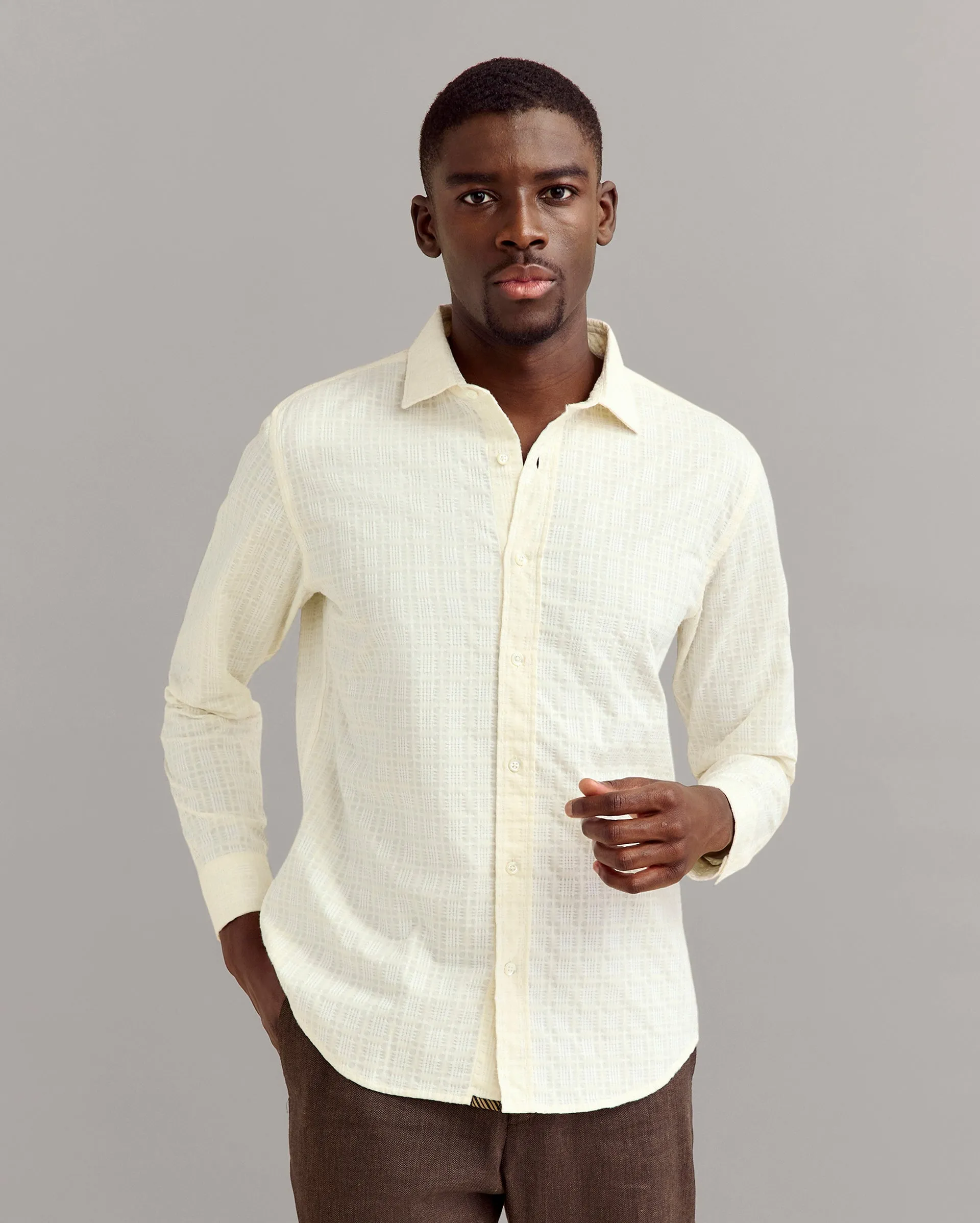 Grid Dobby River Shirt sold by Billy Reid product image thumbnail 2