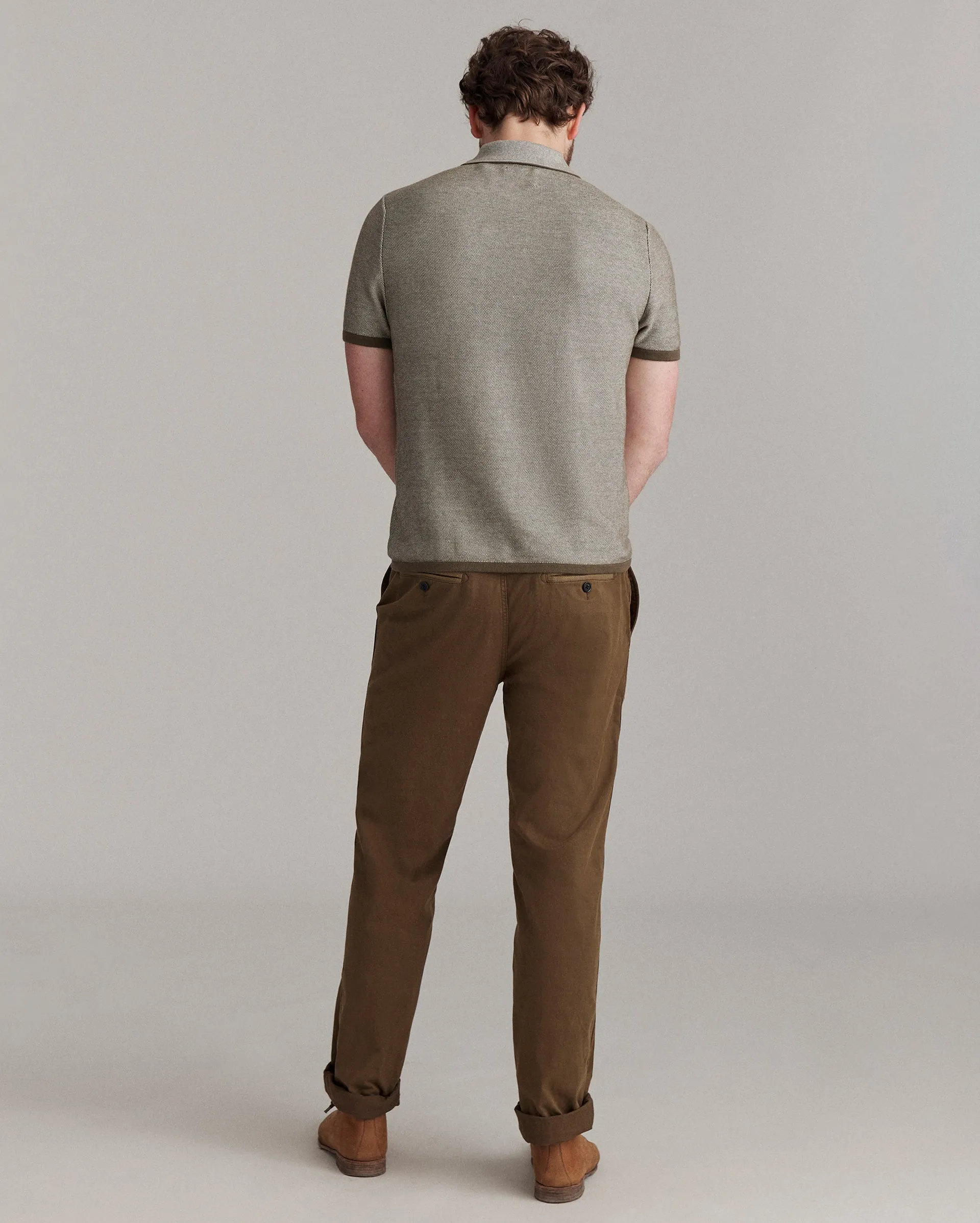 Birdseye Pique Sweater Polo sold by Billy Reid product image thumbnail 4