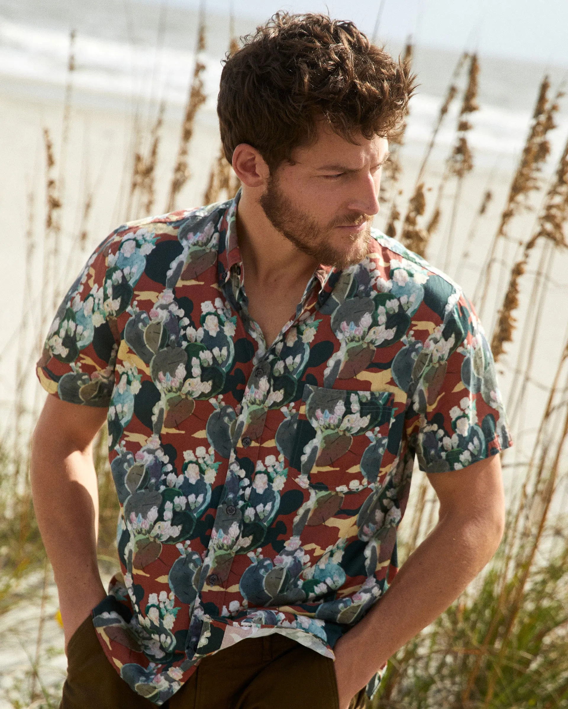 Short Sleeve Cactus Treme Shirt sold by Billy Reid product image thumbnail 4