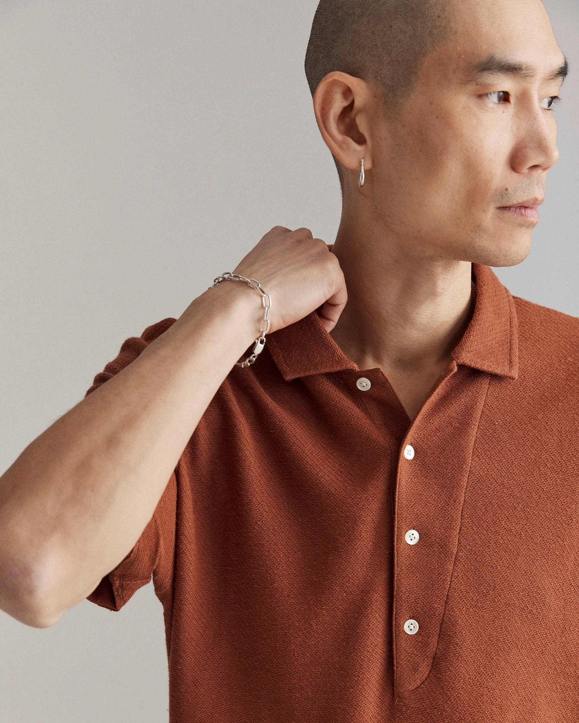 Hemp Cotton Twill Polo sold by Billy Reid product image thumbnail 3