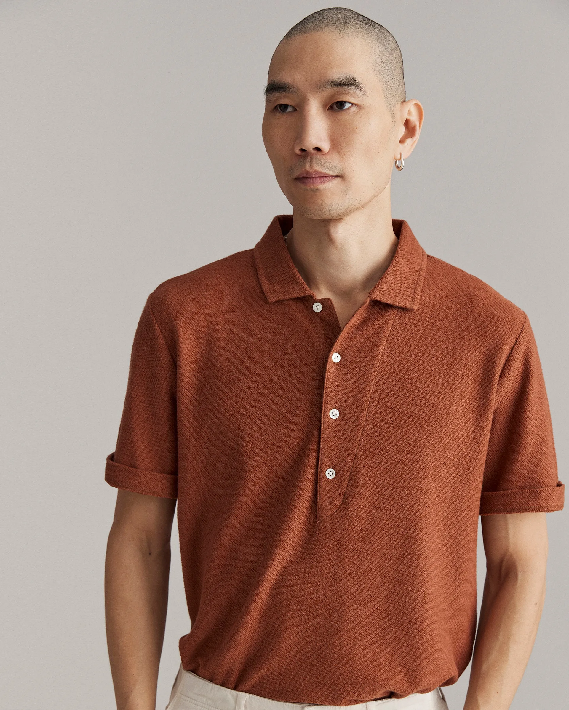 Hemp Cotton Twill Polo sold by Billy Reid product image thumbnail 2