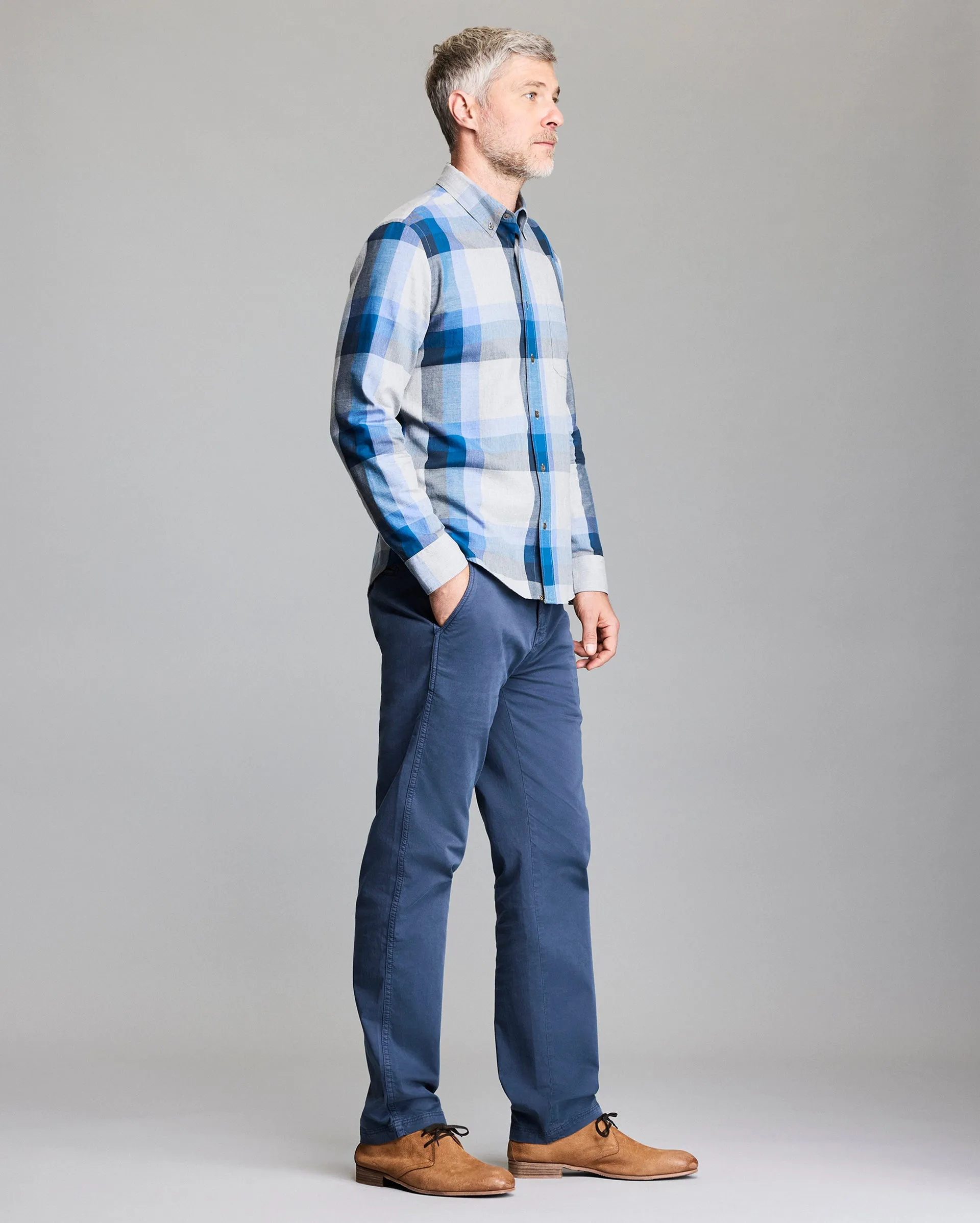 Large Scale Plaid Melange Tuscumbia Shirt Button Down sold by Billy Reid product image thumbnail 3